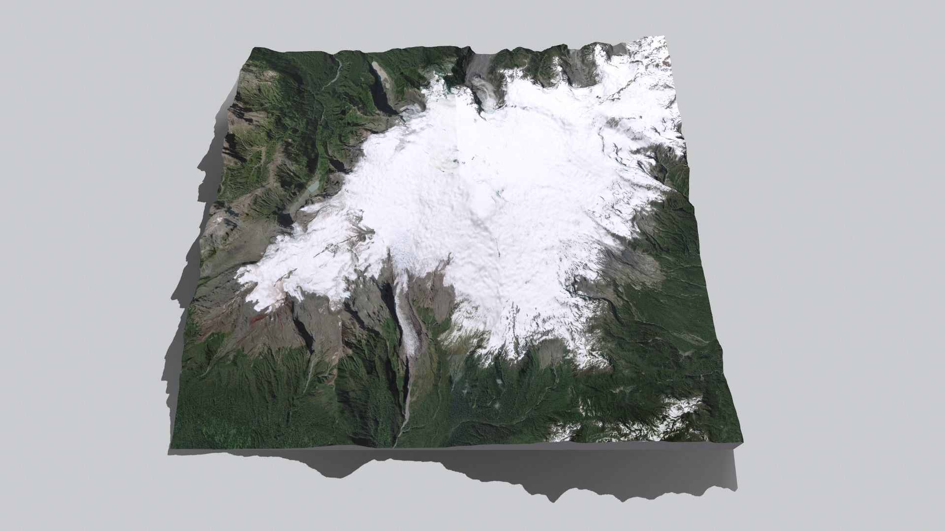 Mountain landscape Volcano Michinmahuida Chile 3D model_15