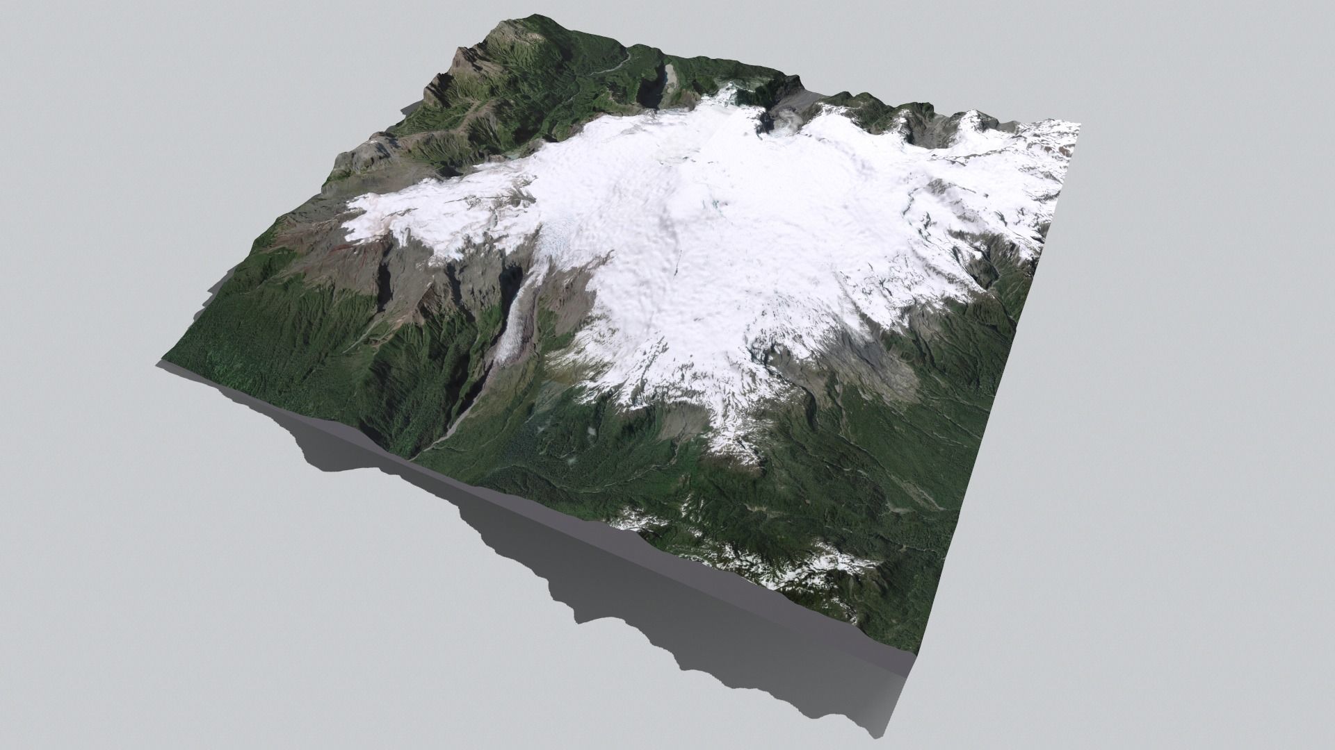 Mountain landscape Volcano Michinmahuida Chile 3D model_13