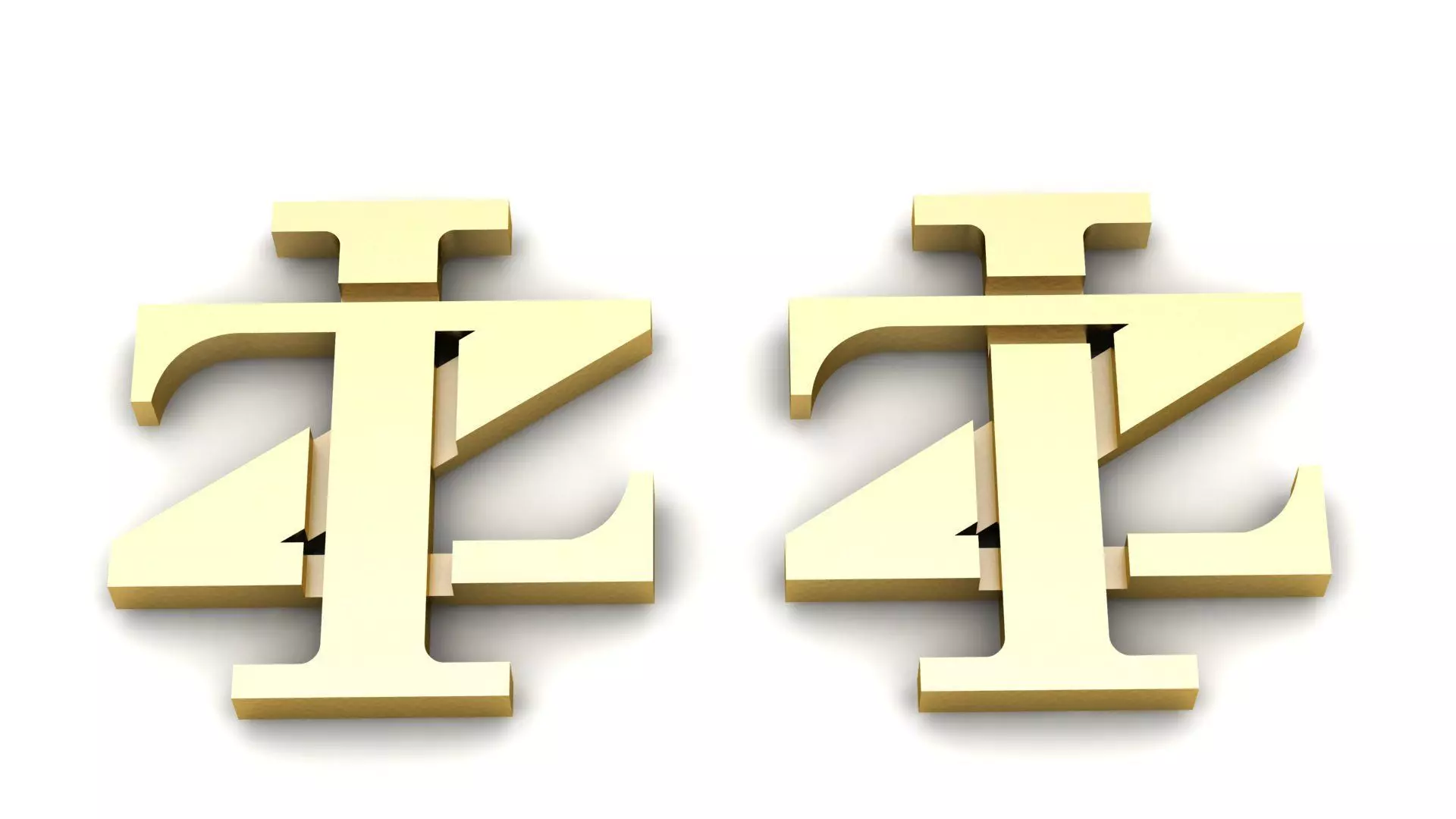 Alphabet i Z Pendadent 3d-Printable Model 3D print model