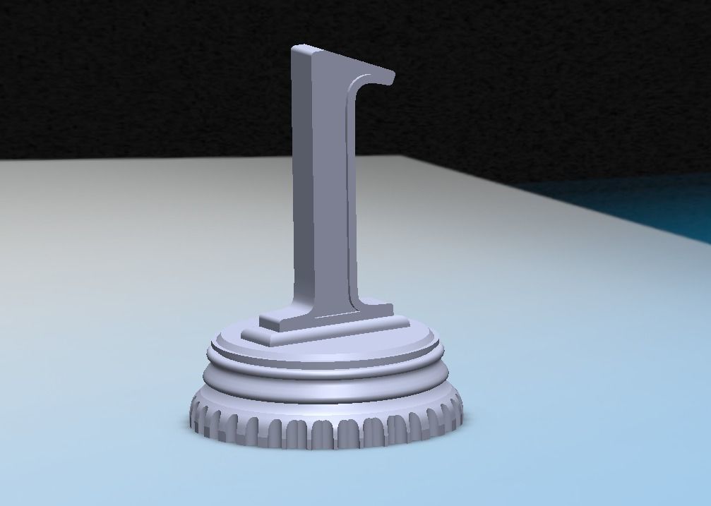 Number 1 Trophie 3D print model_1