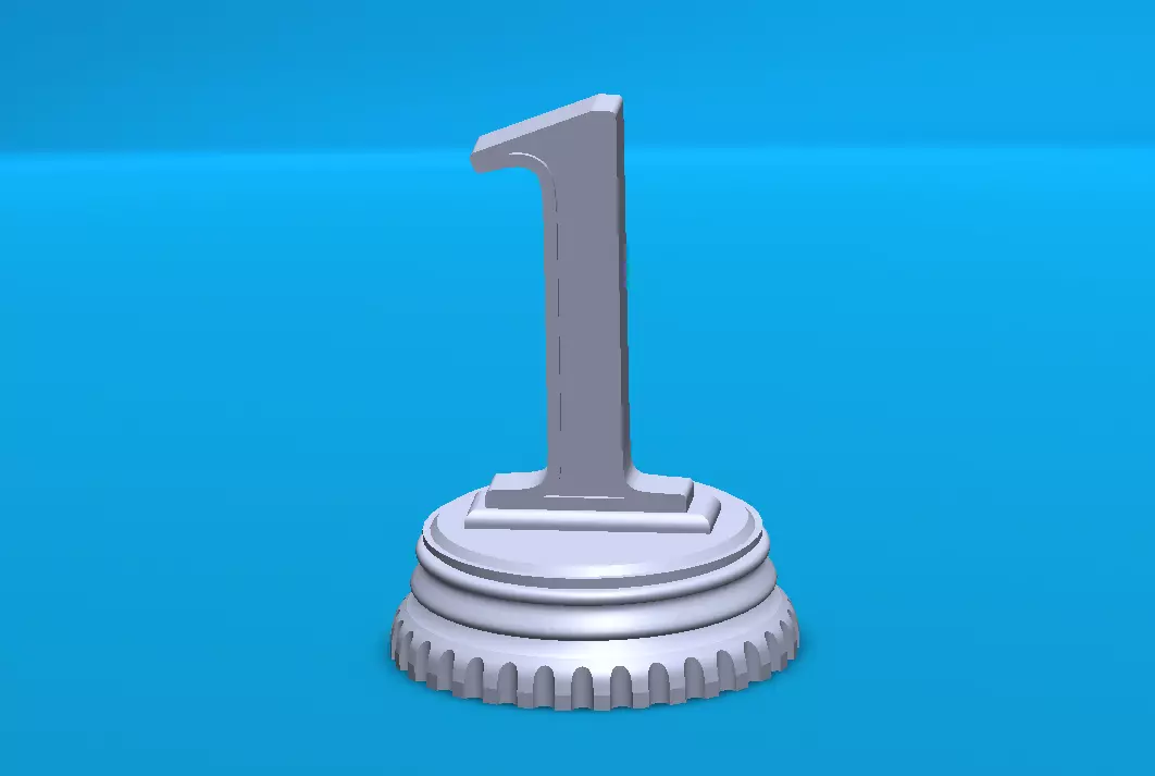 Number 1 Trophie 3D print model_0