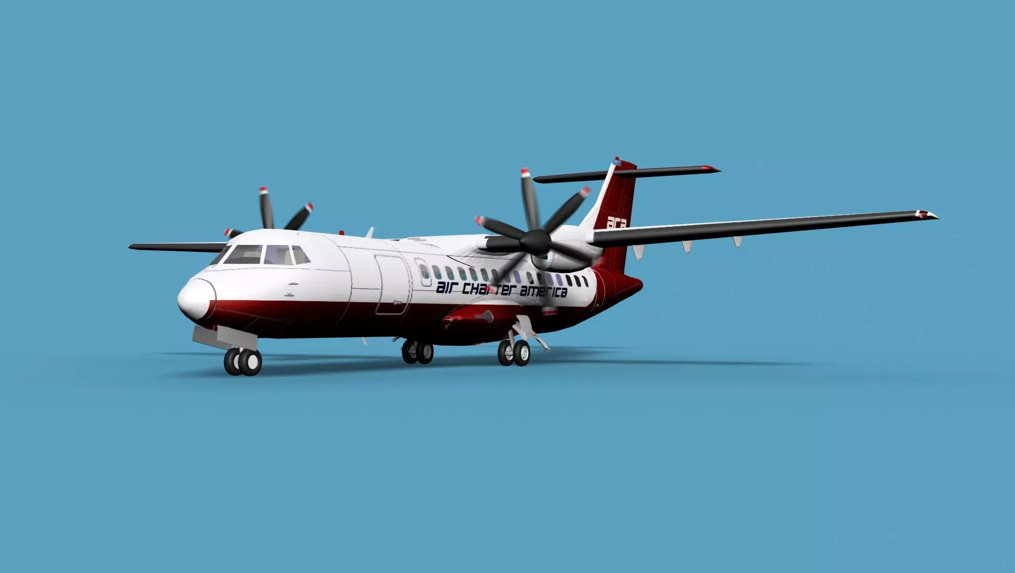 ATR  ATR-42-500 Air Charter America 3D model_0