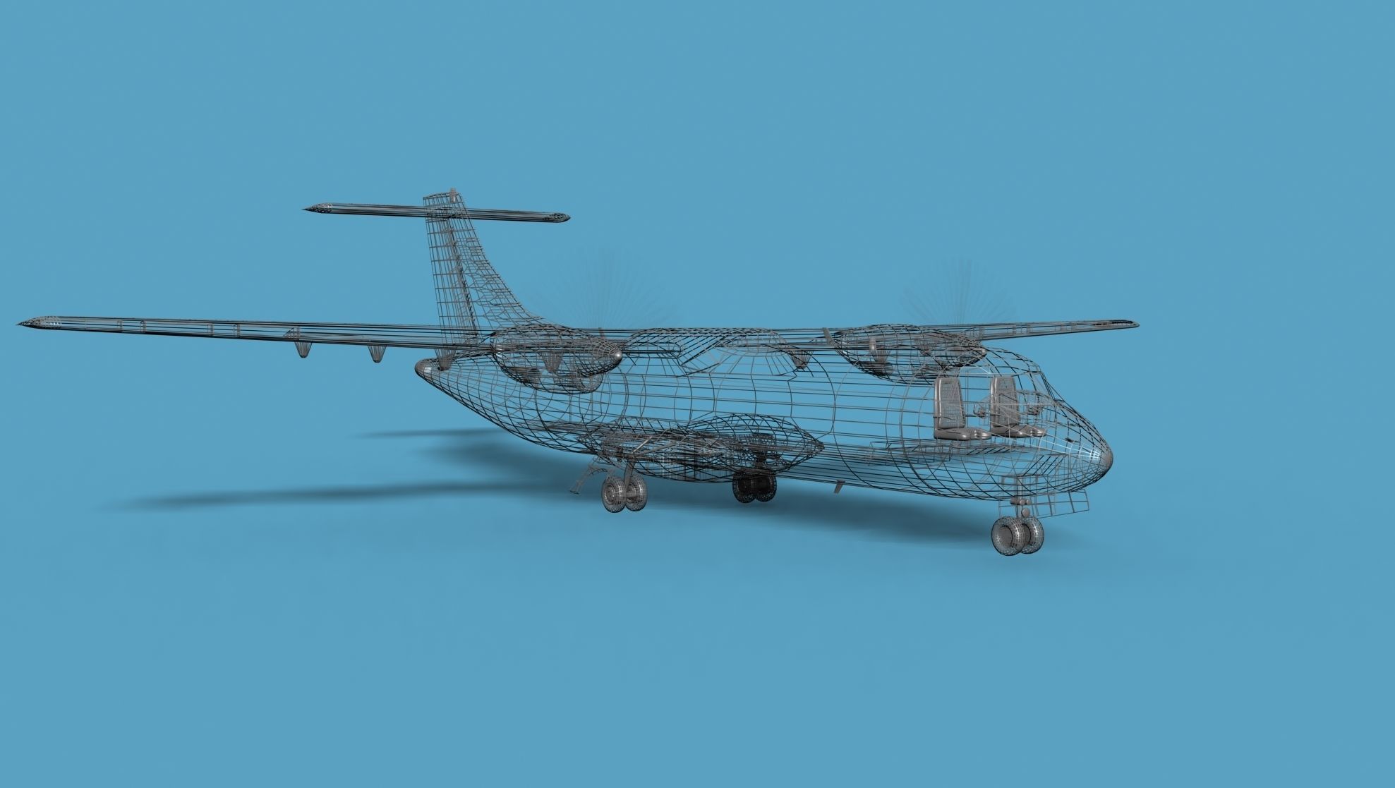 ATR  ATR-42-500 Air Charter America 3D model_12