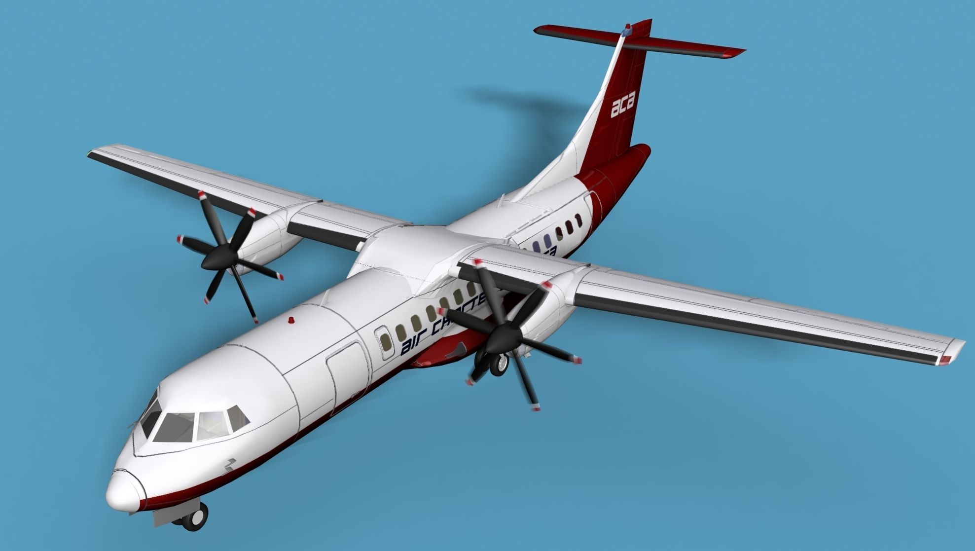 ATR  ATR-42-500 Air Charter America 3D model_10