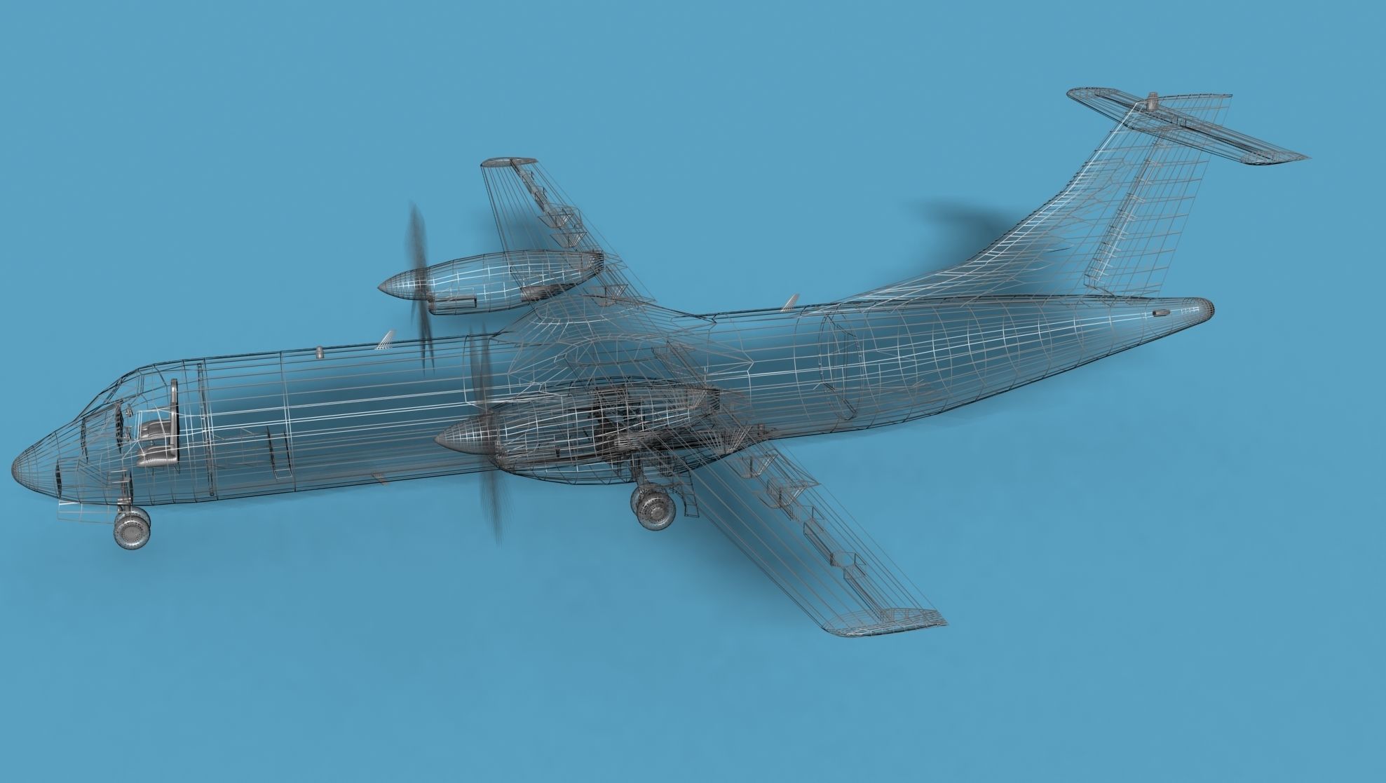 ATR  ATR-42-500 Air Charter America 3D model_16