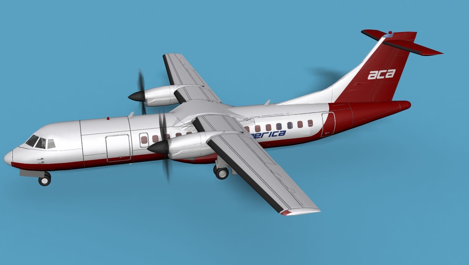 ATR  ATR-42-500 Air Charter America 3D model_9