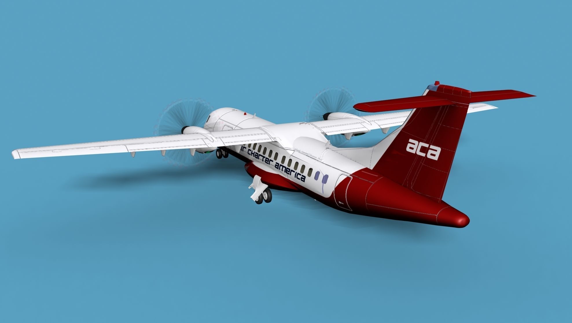 ATR  ATR-42-500 Air Charter America 3D model_7