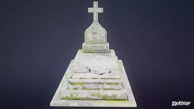 CEMETERY - Grave 06 - LOW POLY