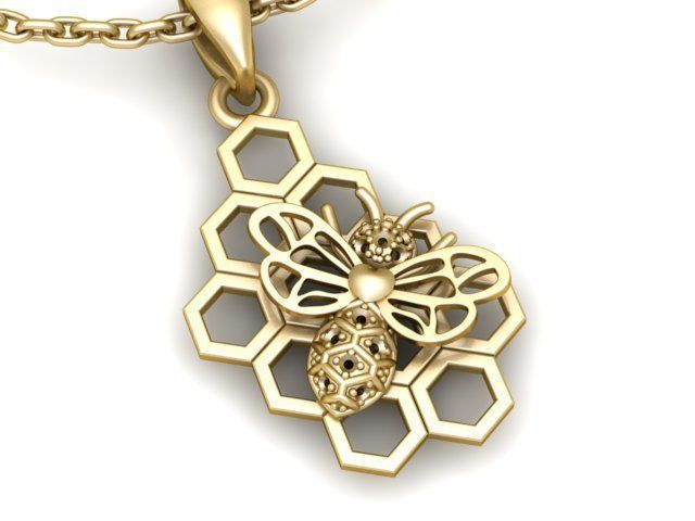 Honey Pendant 3d Printable model 3D print model_1