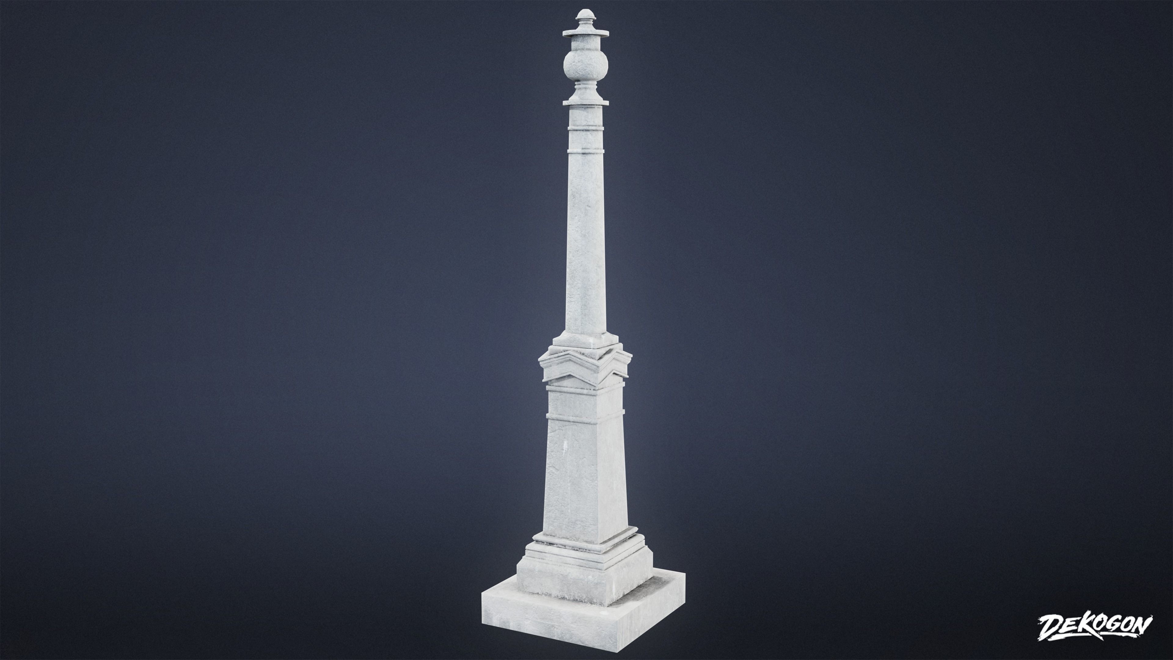 CEMETERY - Grave Marker 02 - LOW POLY Low-poly 3D model_1