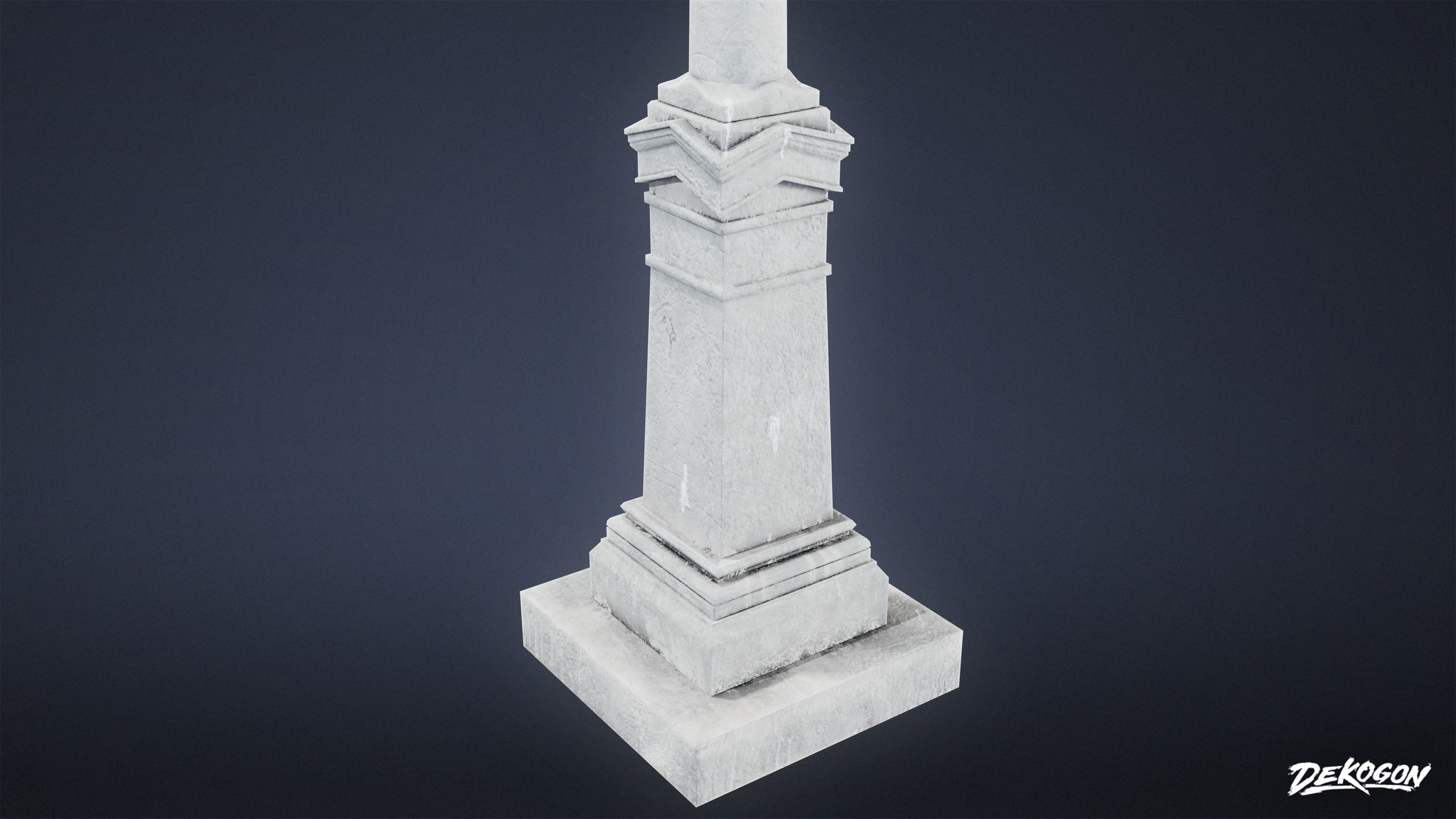 CEMETERY - Grave Marker 02 - LOW POLY Low-poly 3D model_7