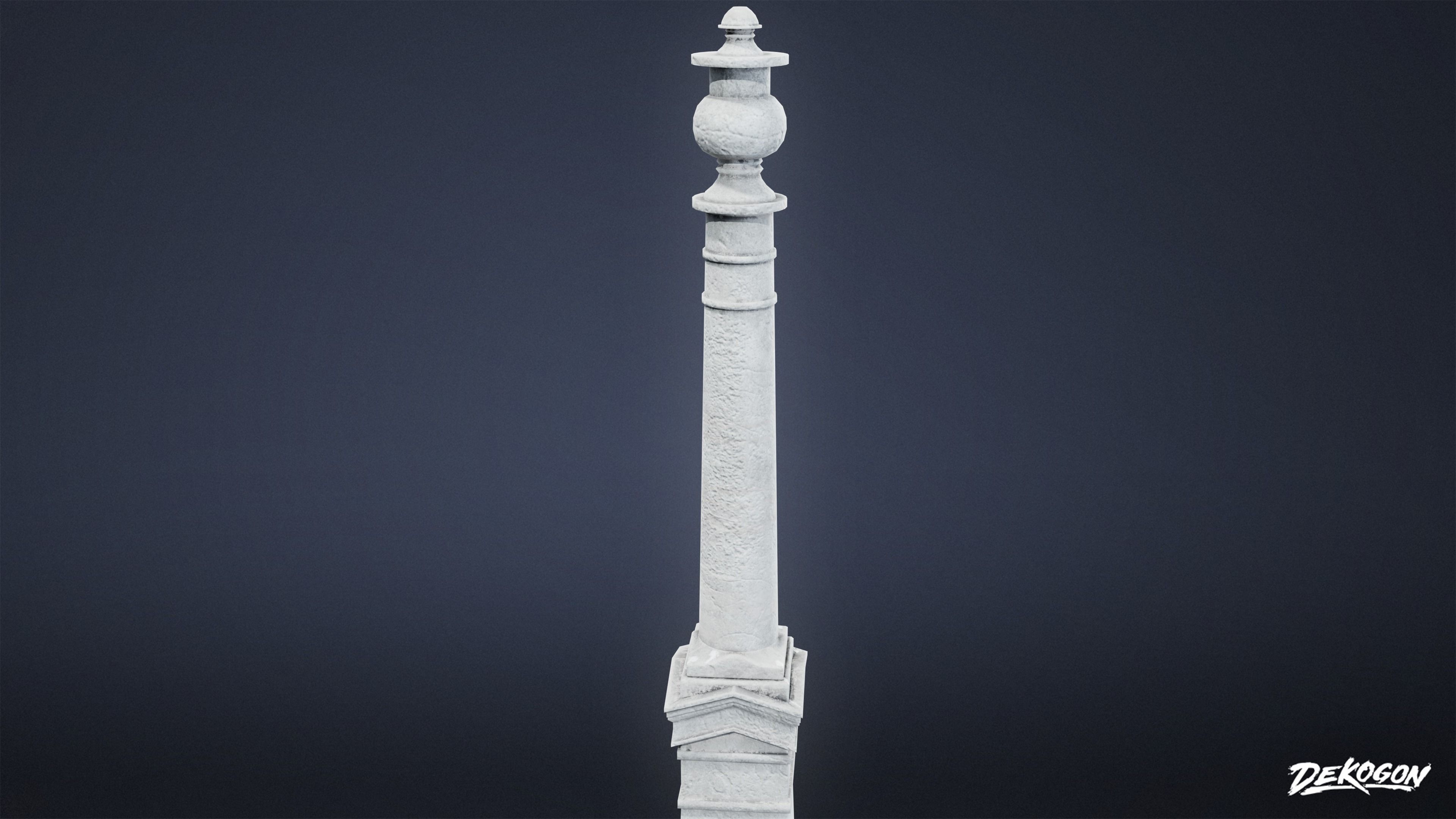 CEMETERY - Grave Marker 02 - LOW POLY Low-poly 3D model_5