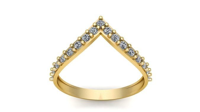 Solitiare Engagement diamond Ring 3d Printable Model 3D print model