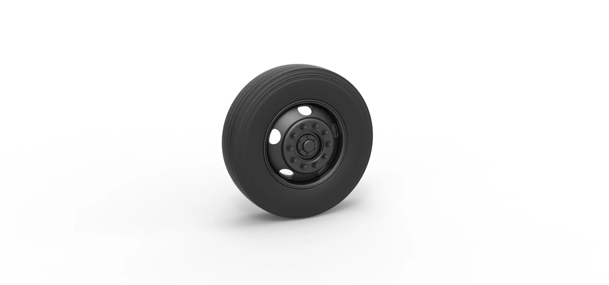 5 Hole front wheel of Vintage School bus Scale 1 to 25 3D print model