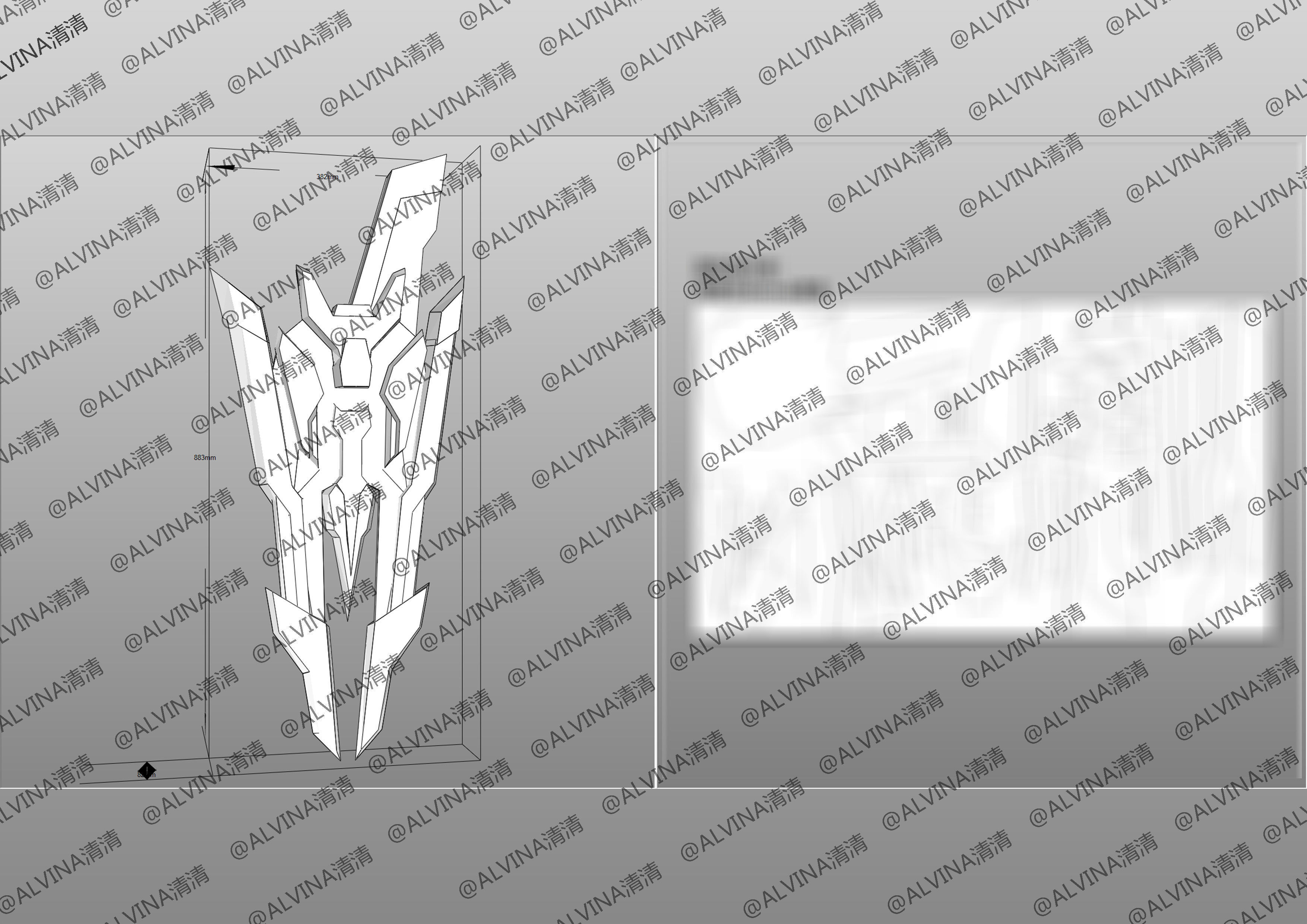 Ultimate PROJECT Zed Armor - DIY Cosplay Pepakura Foam Template Low-poly 3D model_25