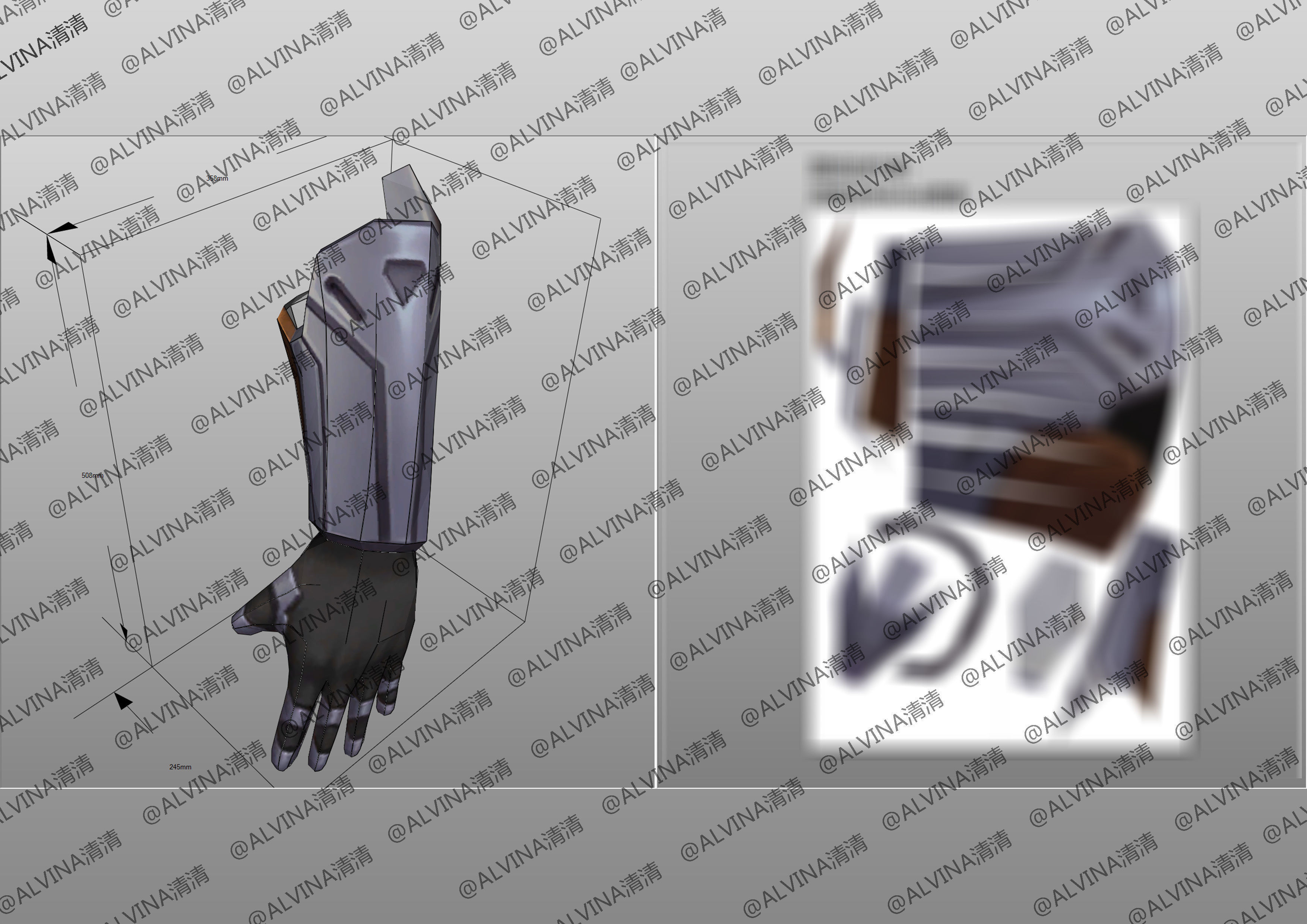 Ultimate PROJECT Zed Armor - DIY Cosplay Pepakura Foam Template Low-poly 3D model_22