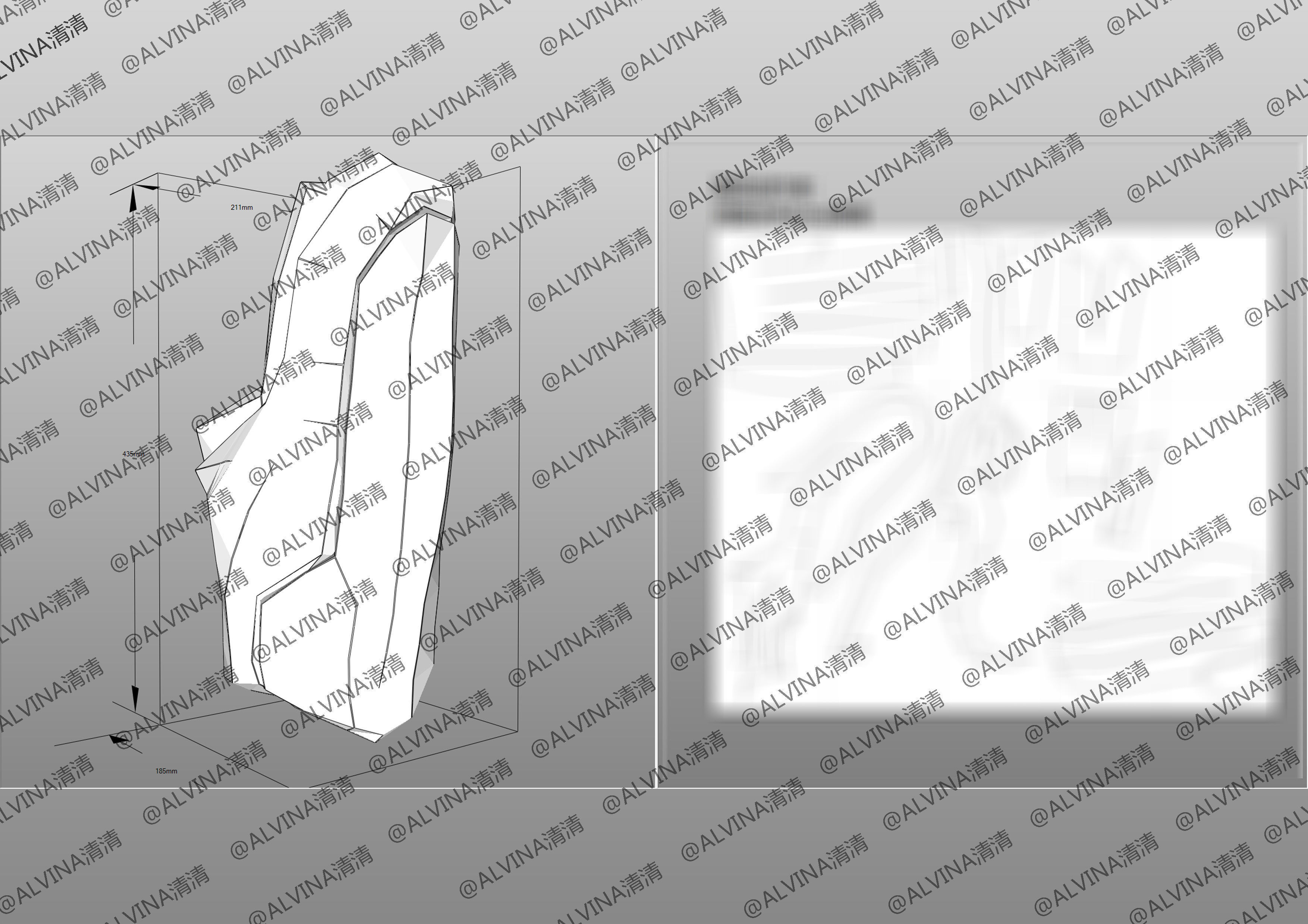 Ultimate PROJECT Zed Armor - DIY Cosplay Pepakura Foam Template Low-poly 3D model_35