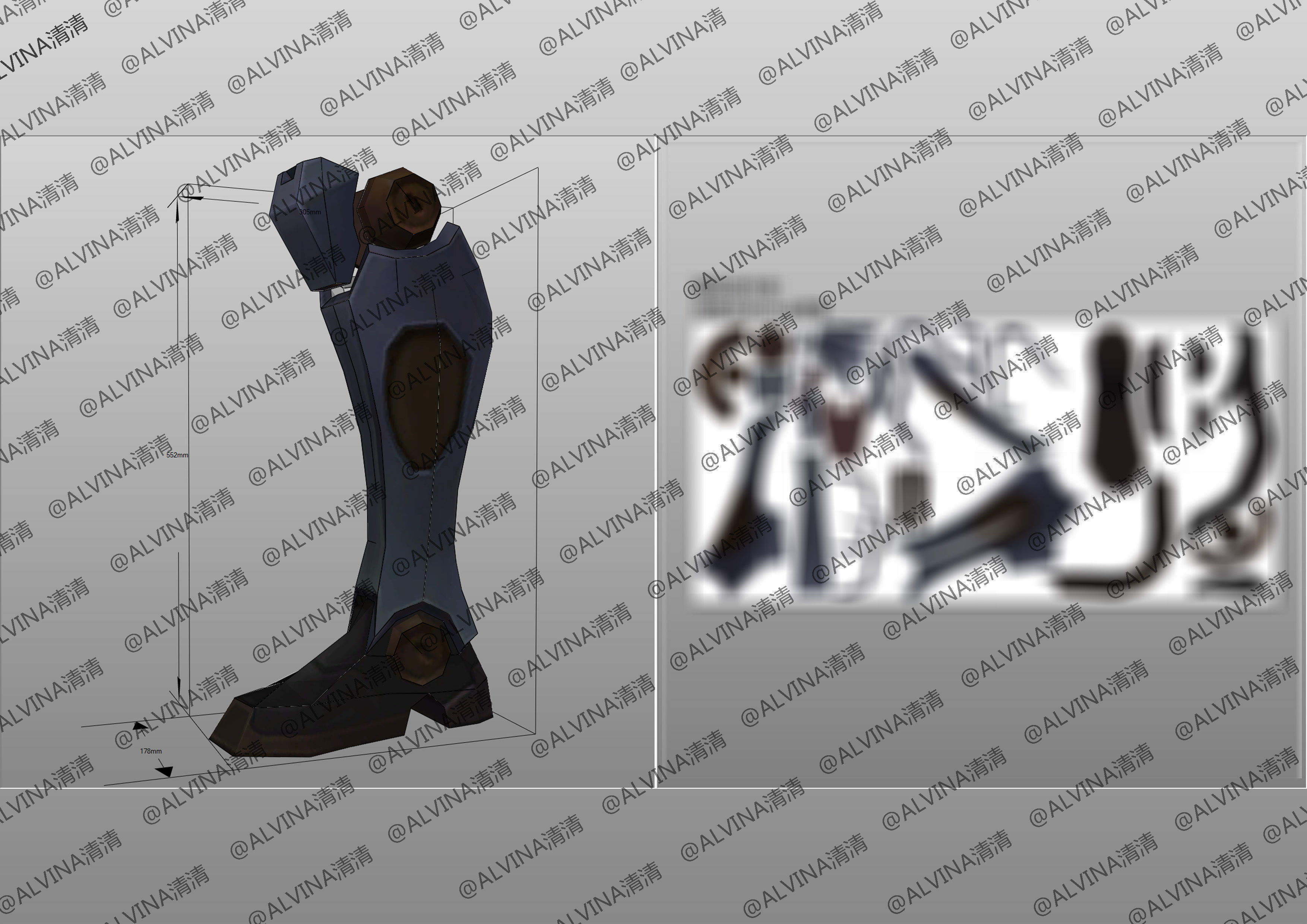 Ultimate PROJECT Zed Armor - DIY Cosplay Pepakura Foam Template Low-poly 3D model_32