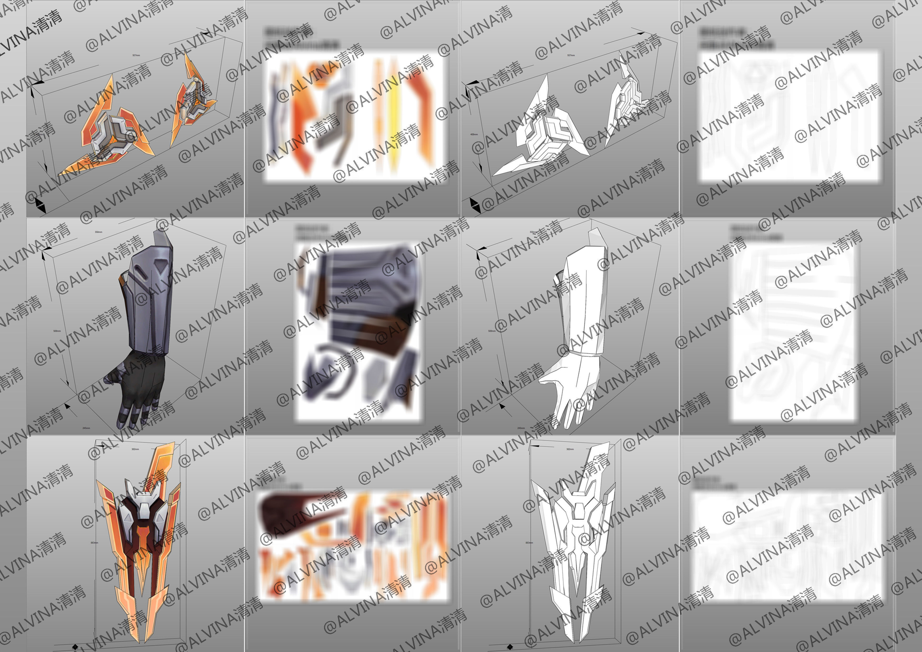 Ultimate PROJECT Zed Armor - DIY Cosplay Pepakura Foam Template Low-poly 3D model_5