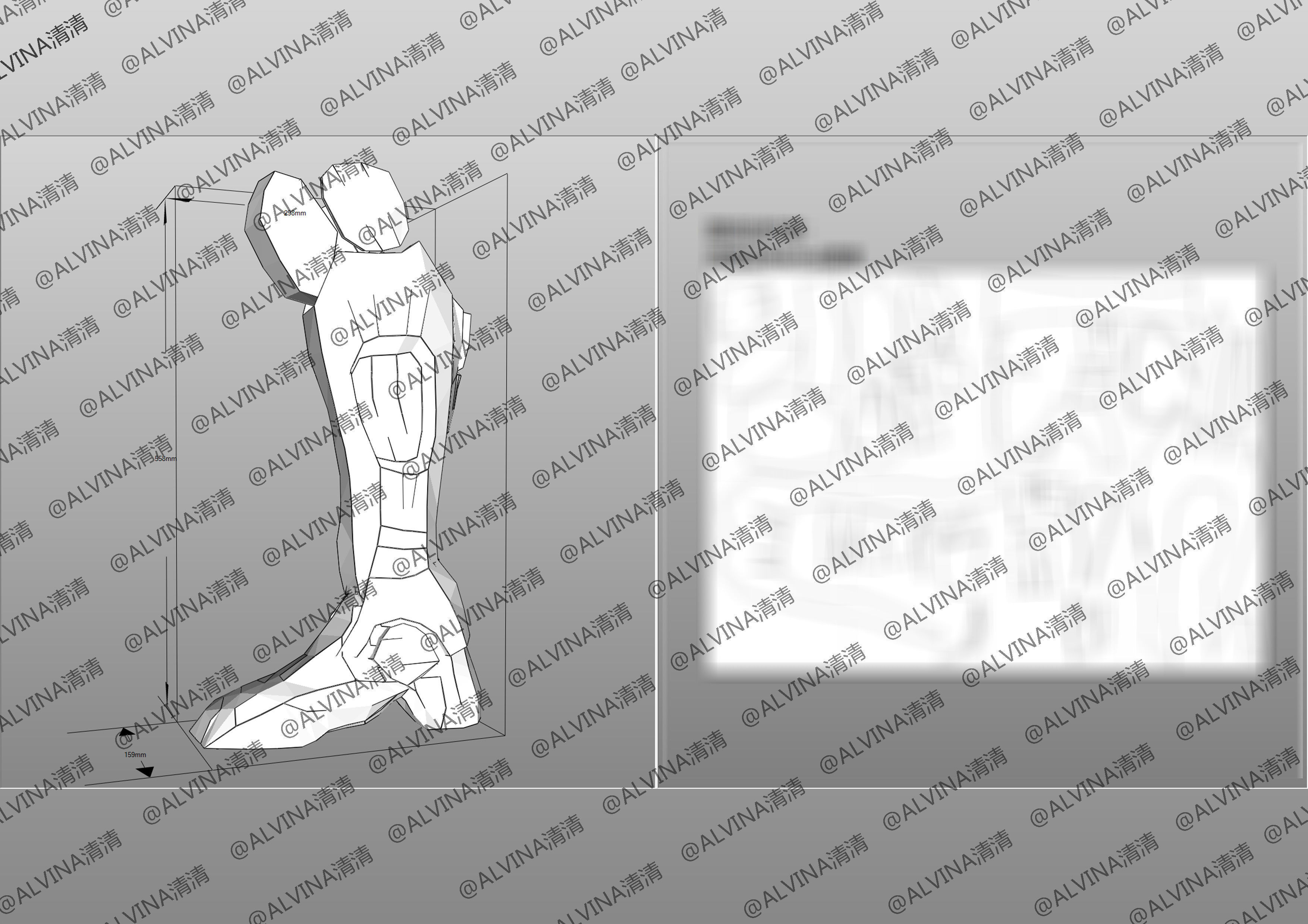 Ultimate PROJECT Zed Armor - DIY Cosplay Pepakura Foam Template Low-poly 3D model_37