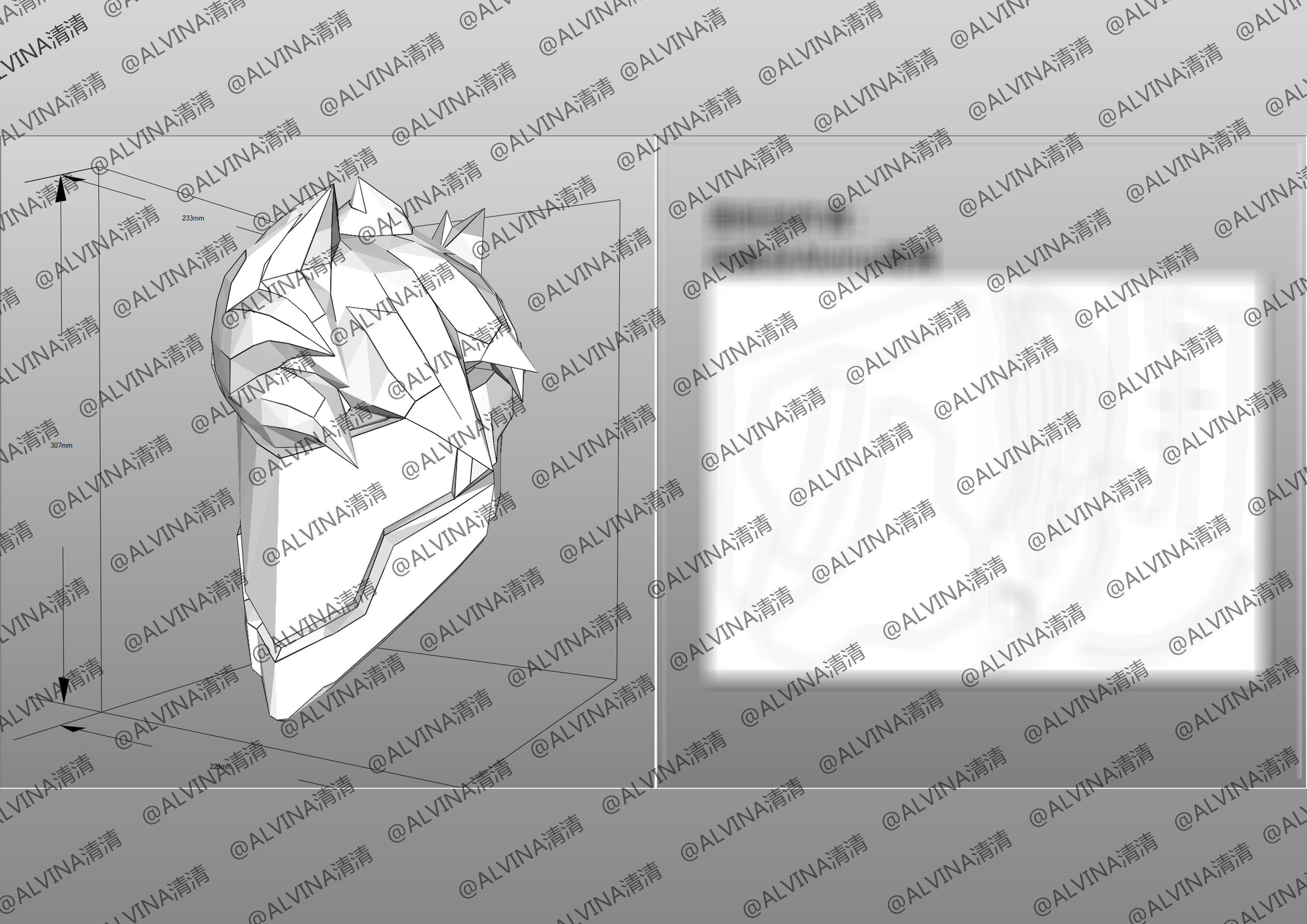 Ultimate PROJECT Zed Armor - DIY Cosplay Pepakura Foam Template Low-poly 3D model_13