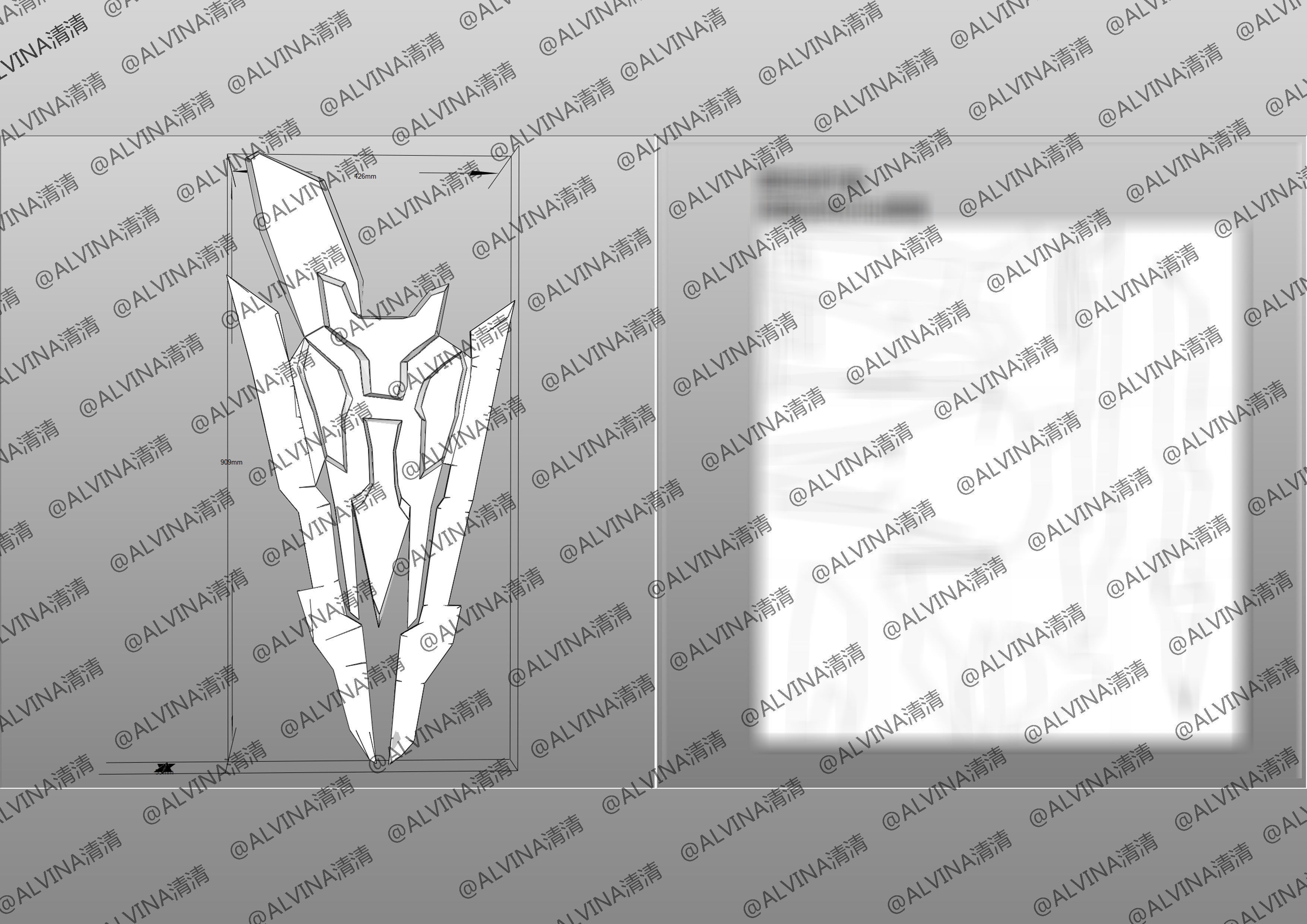 Ultimate PROJECT Zed Armor - DIY Cosplay Pepakura Foam Template Low-poly 3D model_29