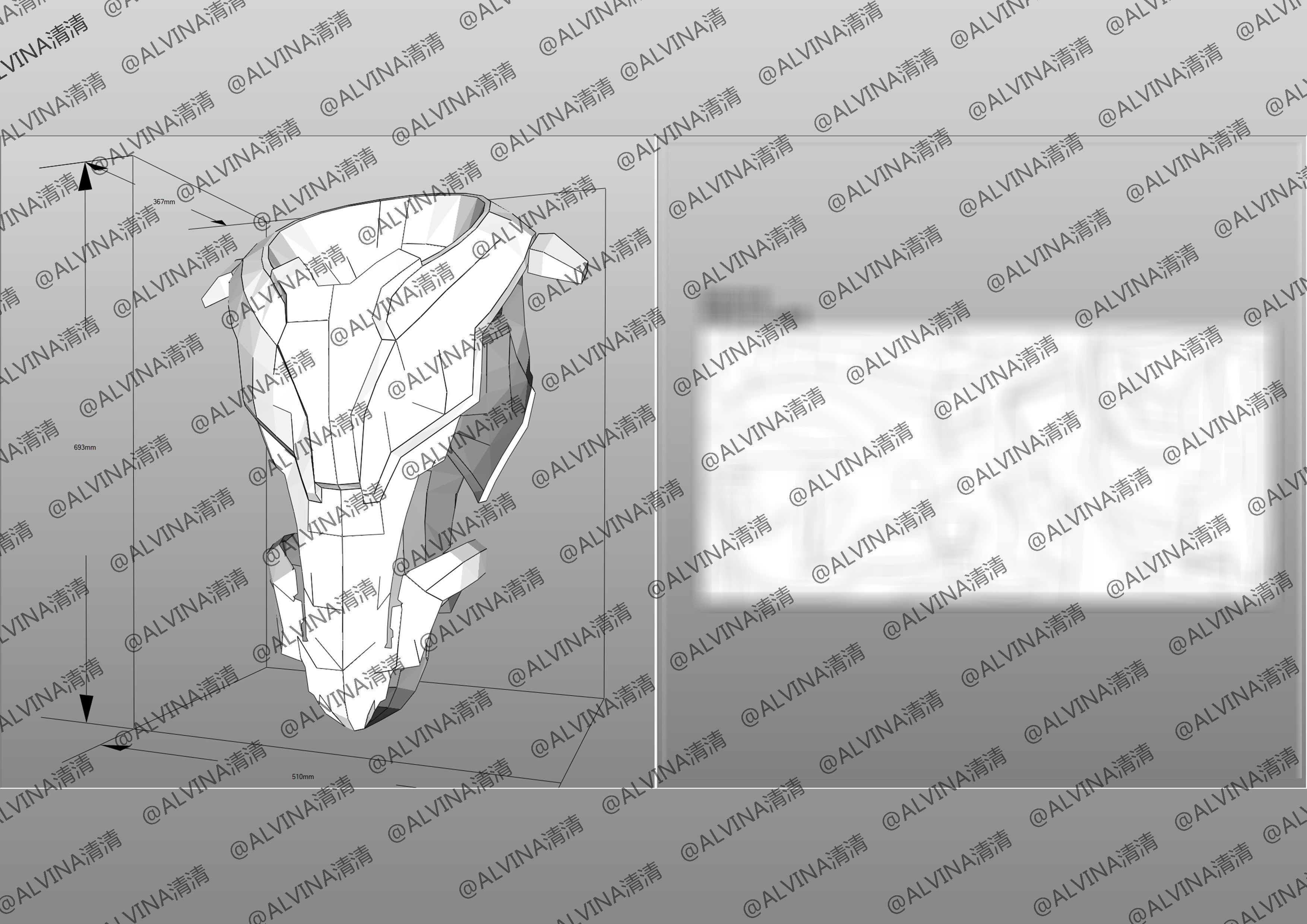 Ultimate PROJECT Zed Armor - DIY Cosplay Pepakura Foam Template Low-poly 3D model_17