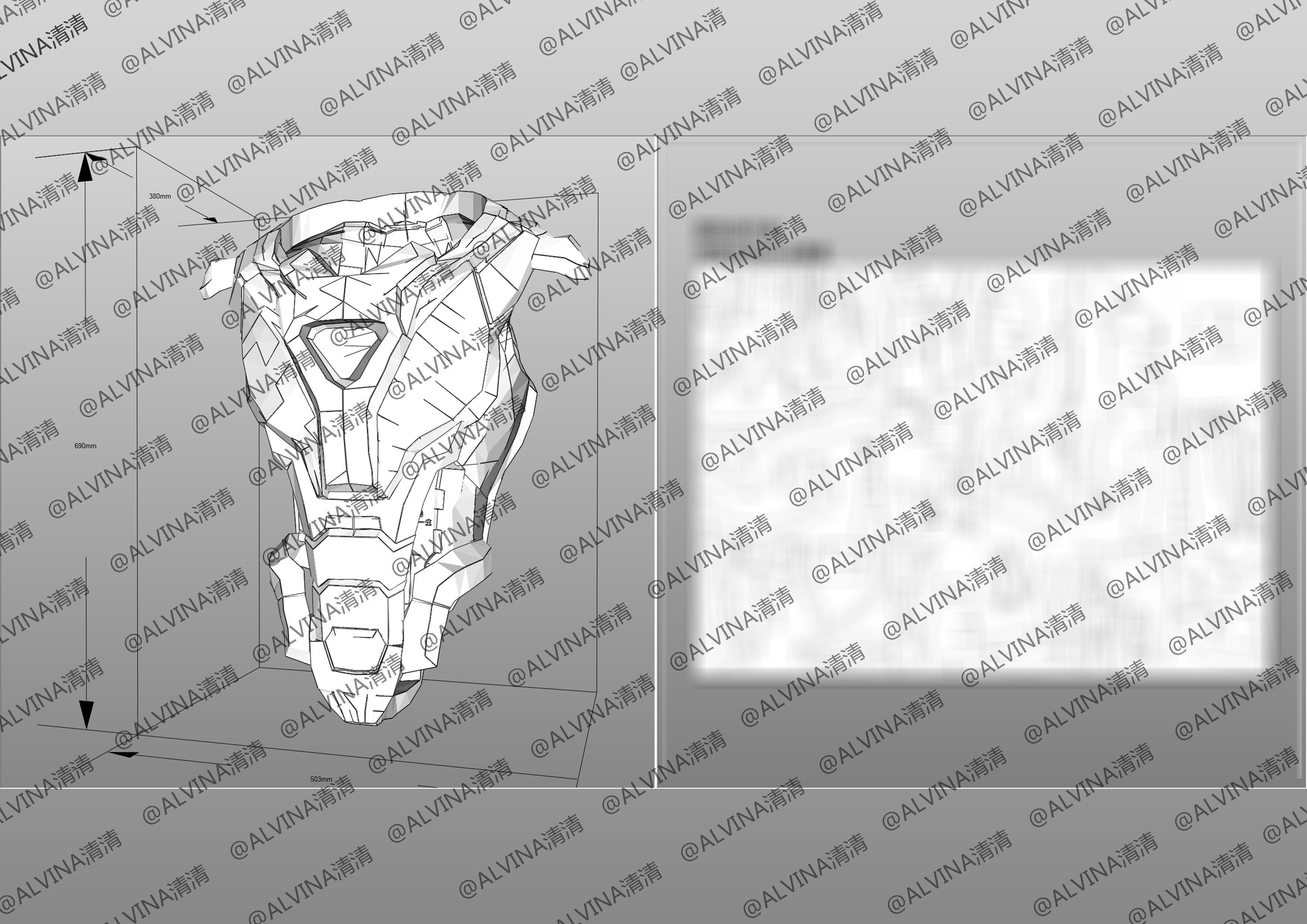 Ultimate PROJECT Zed Armor - DIY Cosplay Pepakura Foam Template Low-poly 3D model_19