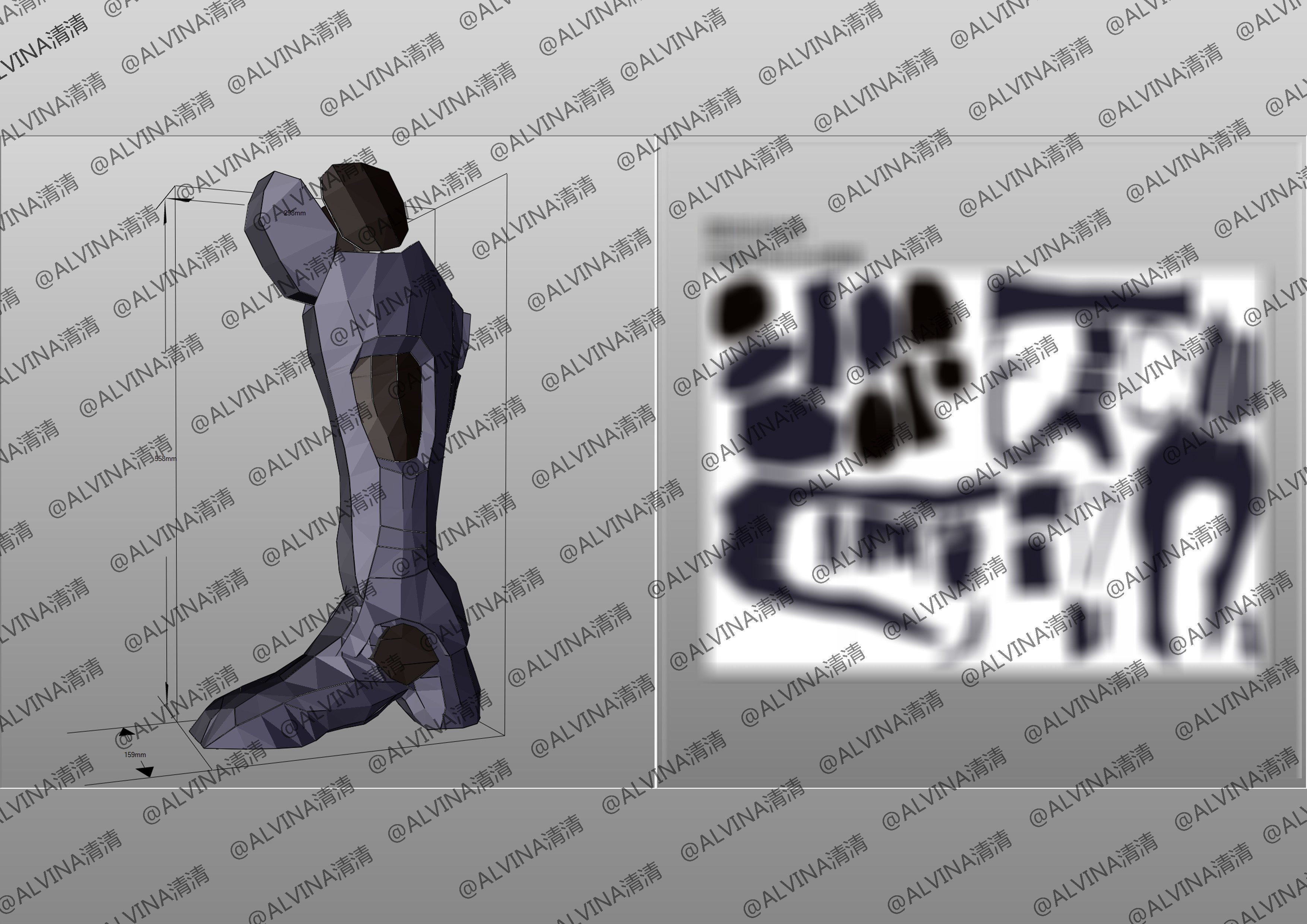 Ultimate PROJECT Zed Armor - DIY Cosplay Pepakura Foam Template Low-poly 3D model_36