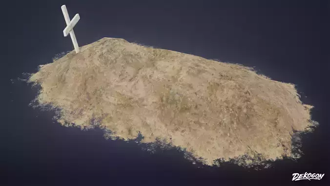 CEMETERY - Grave Pile 02 - LOW POLY