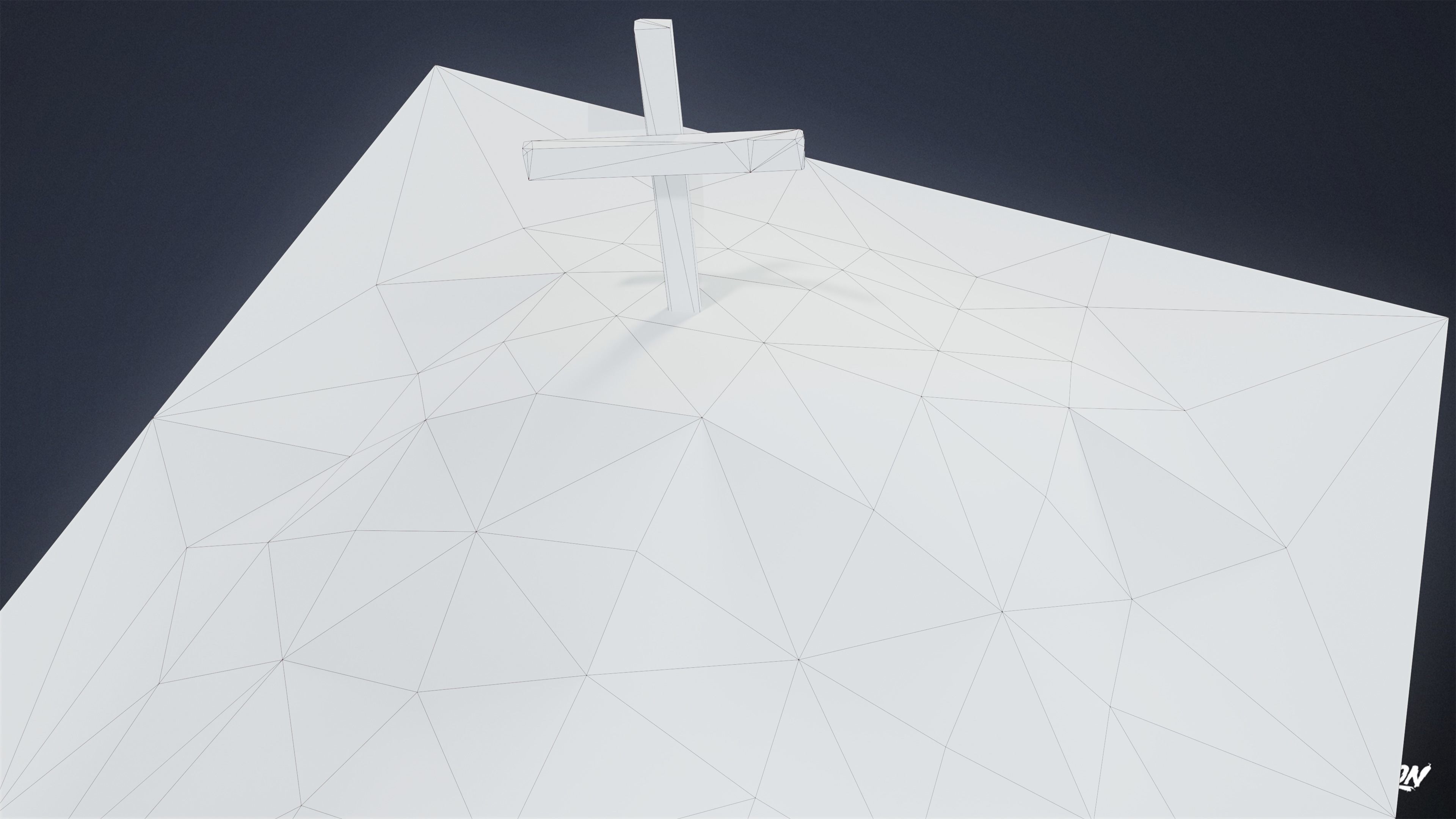 CEMETERY - Grave Pile 02 - LOW POLY Low-poly 3D model_7