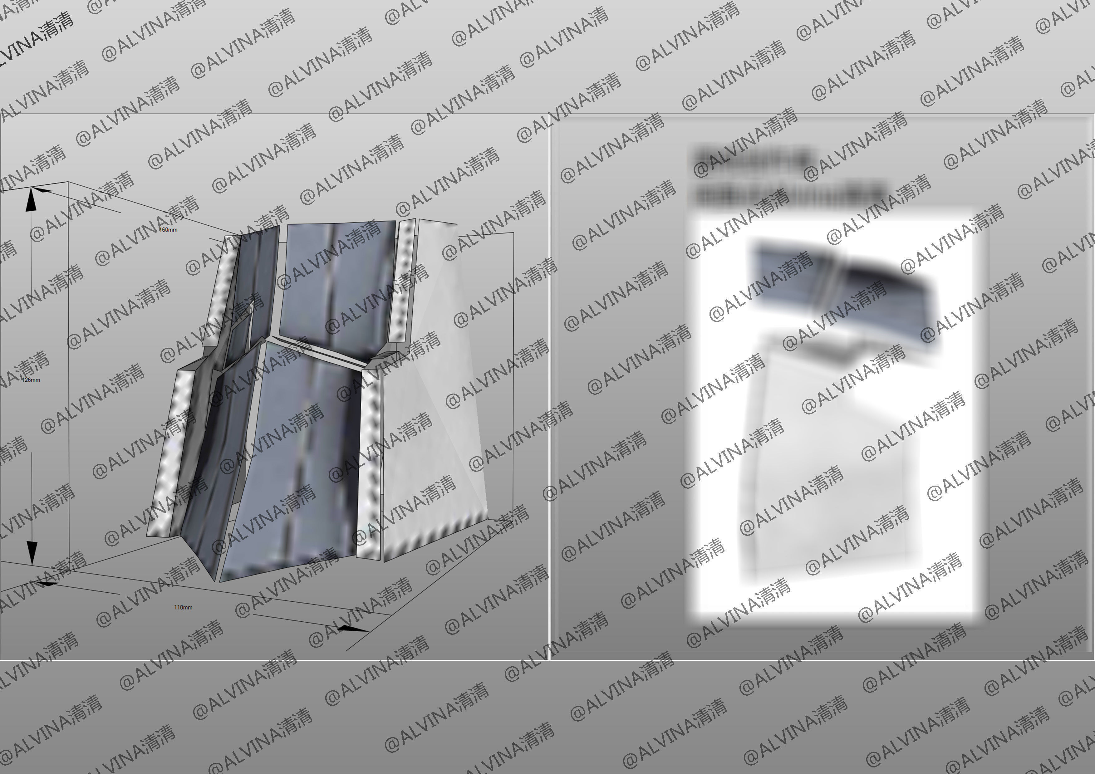 GUNDAM AERIAL Armor - DIY Cosplay Pepakura Foam Template Low-poly 3D model_13