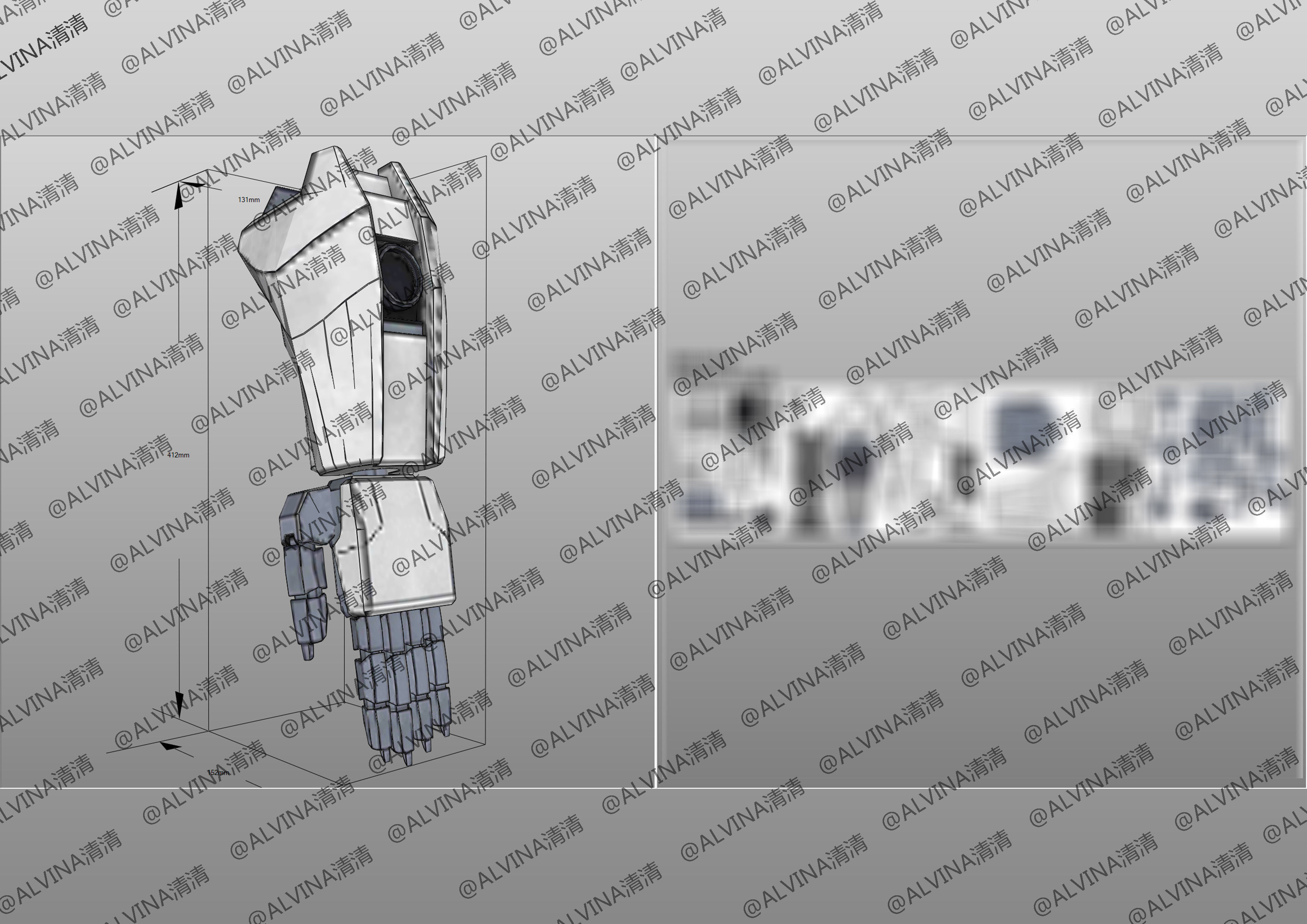 GUNDAM AERIAL Armor - DIY Cosplay Pepakura Foam Template Low-poly 3D model_27