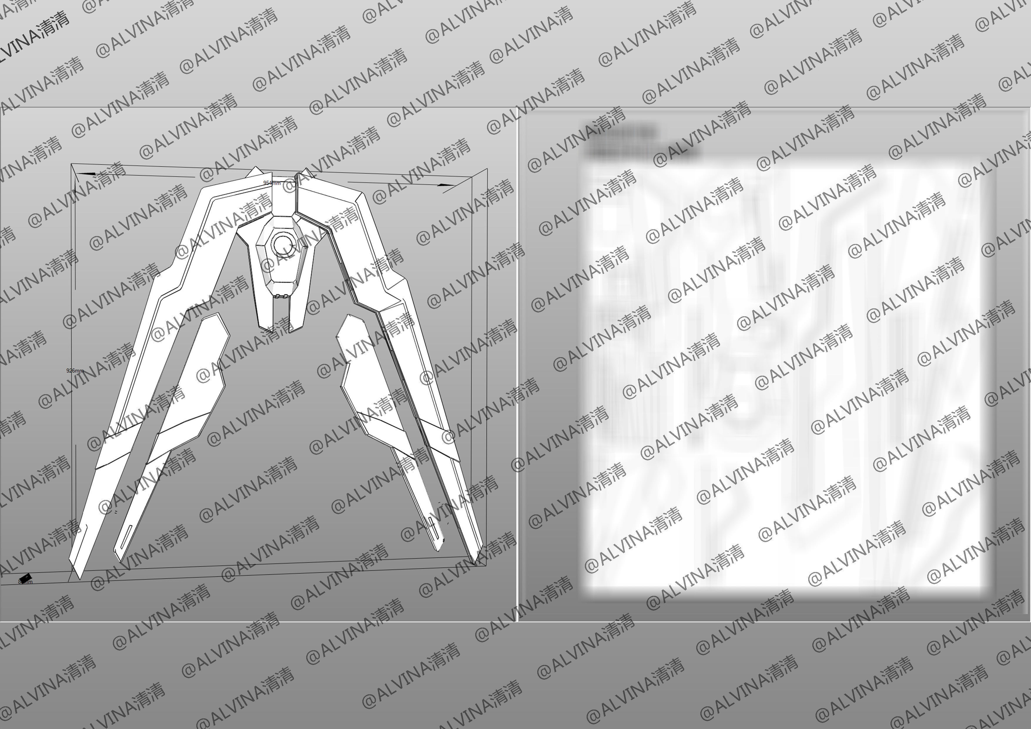 GUNDAM AERIAL Armor - DIY Cosplay Pepakura Foam Template Low-poly 3D model_20
