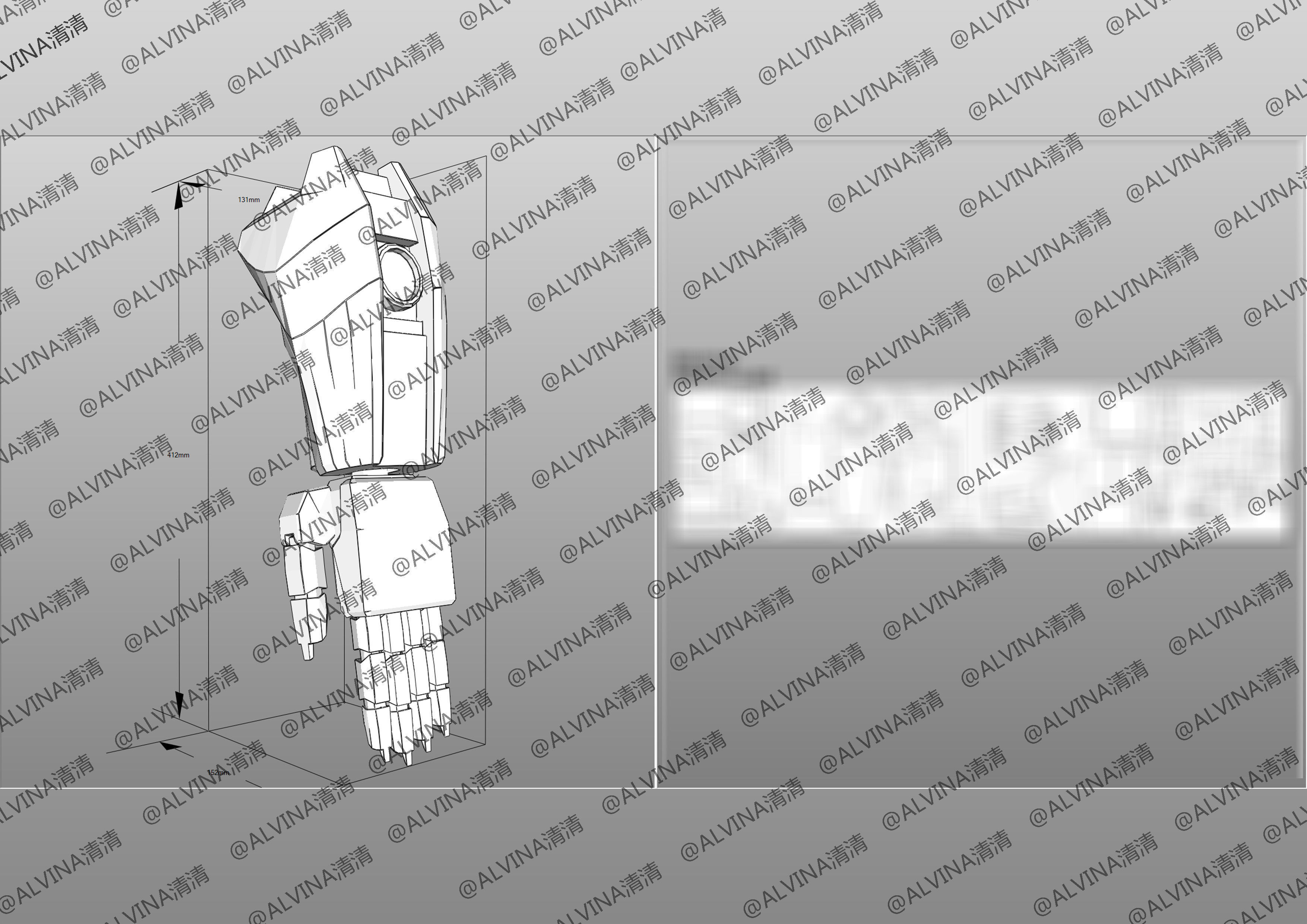 GUNDAM AERIAL Armor - DIY Cosplay Pepakura Foam Template Low-poly 3D model_28