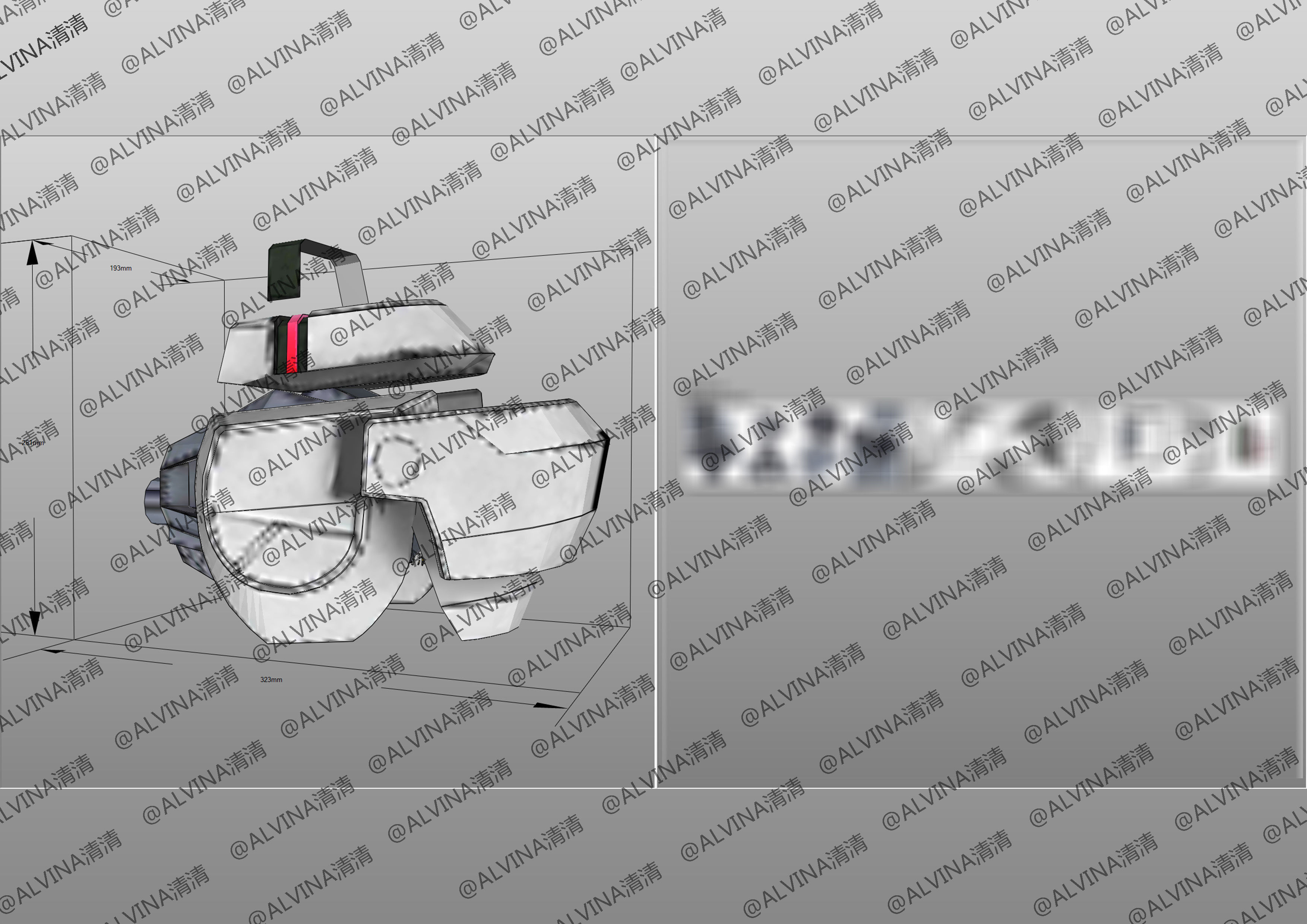 GUNDAM AERIAL Armor - DIY Cosplay Pepakura Foam Template Low-poly 3D model_21