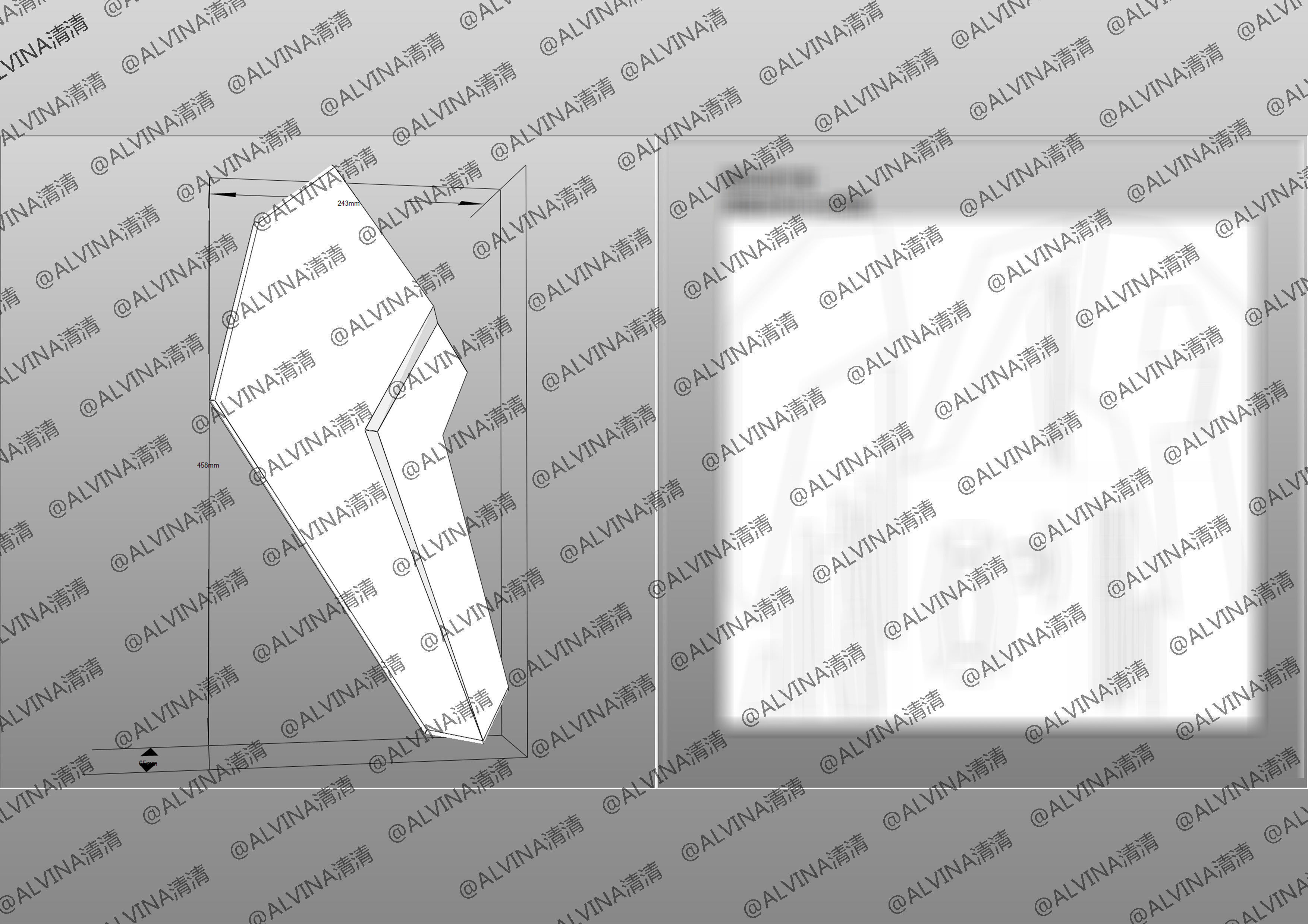 GUNDAM AERIAL Armor - DIY Cosplay Pepakura Foam Template Low-poly 3D model_36