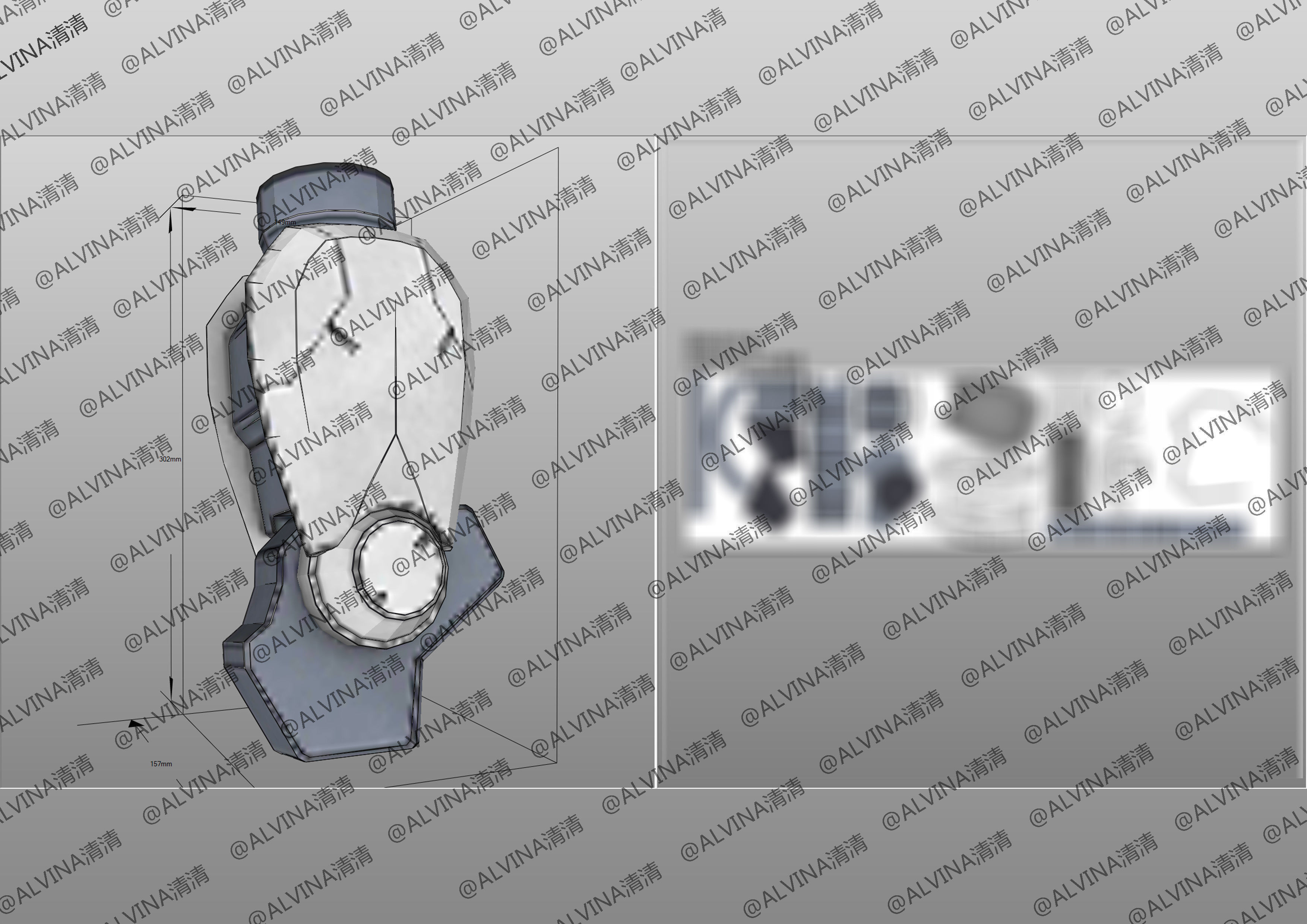 GUNDAM AERIAL Armor - DIY Cosplay Pepakura Foam Template Low-poly 3D model_25