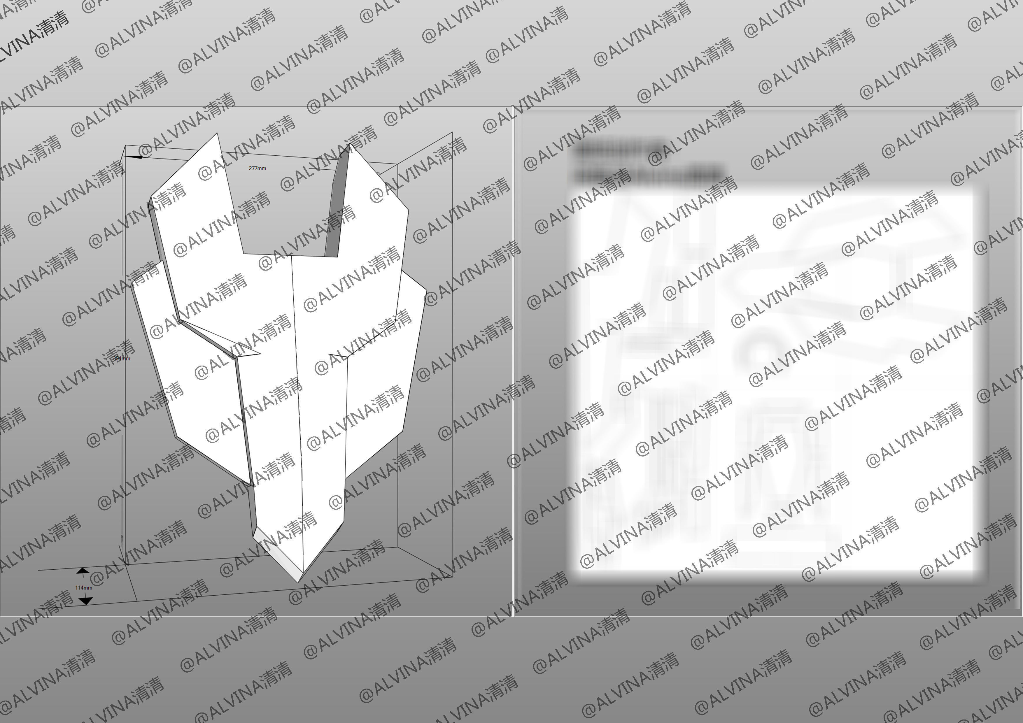 GUNDAM AERIAL Armor - DIY Cosplay Pepakura Foam Template Low-poly 3D model_32