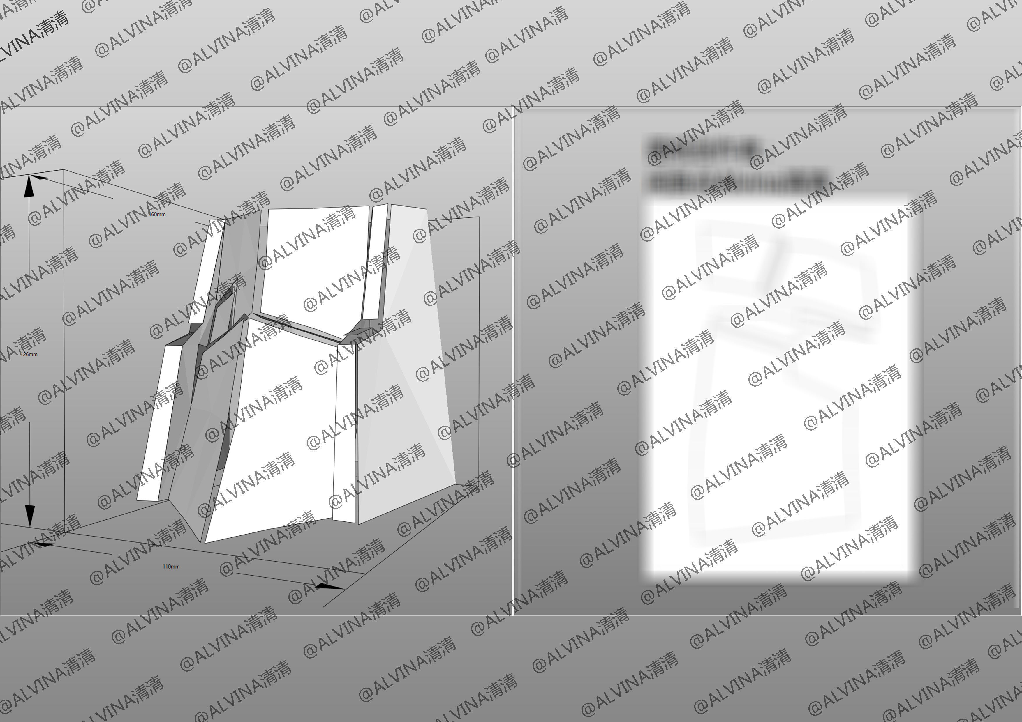 GUNDAM AERIAL Armor - DIY Cosplay Pepakura Foam Template Low-poly 3D model_14