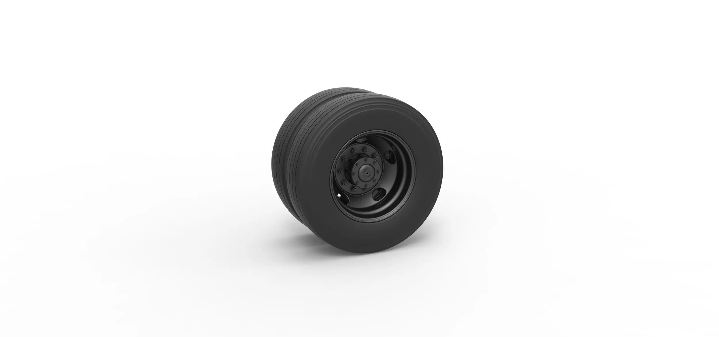 5 Hole rear double wheel of Vintage School bus Scale 1 to 25 3D print model