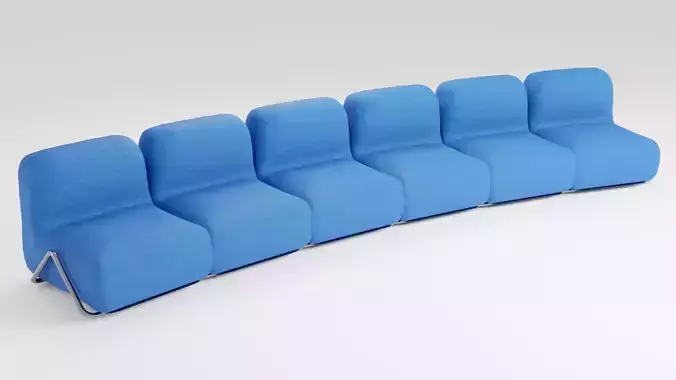 Sofa with a modular system in a minimalist style