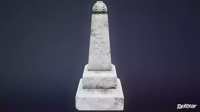 CEMETERY - Gravestone 02 - LOW POLY