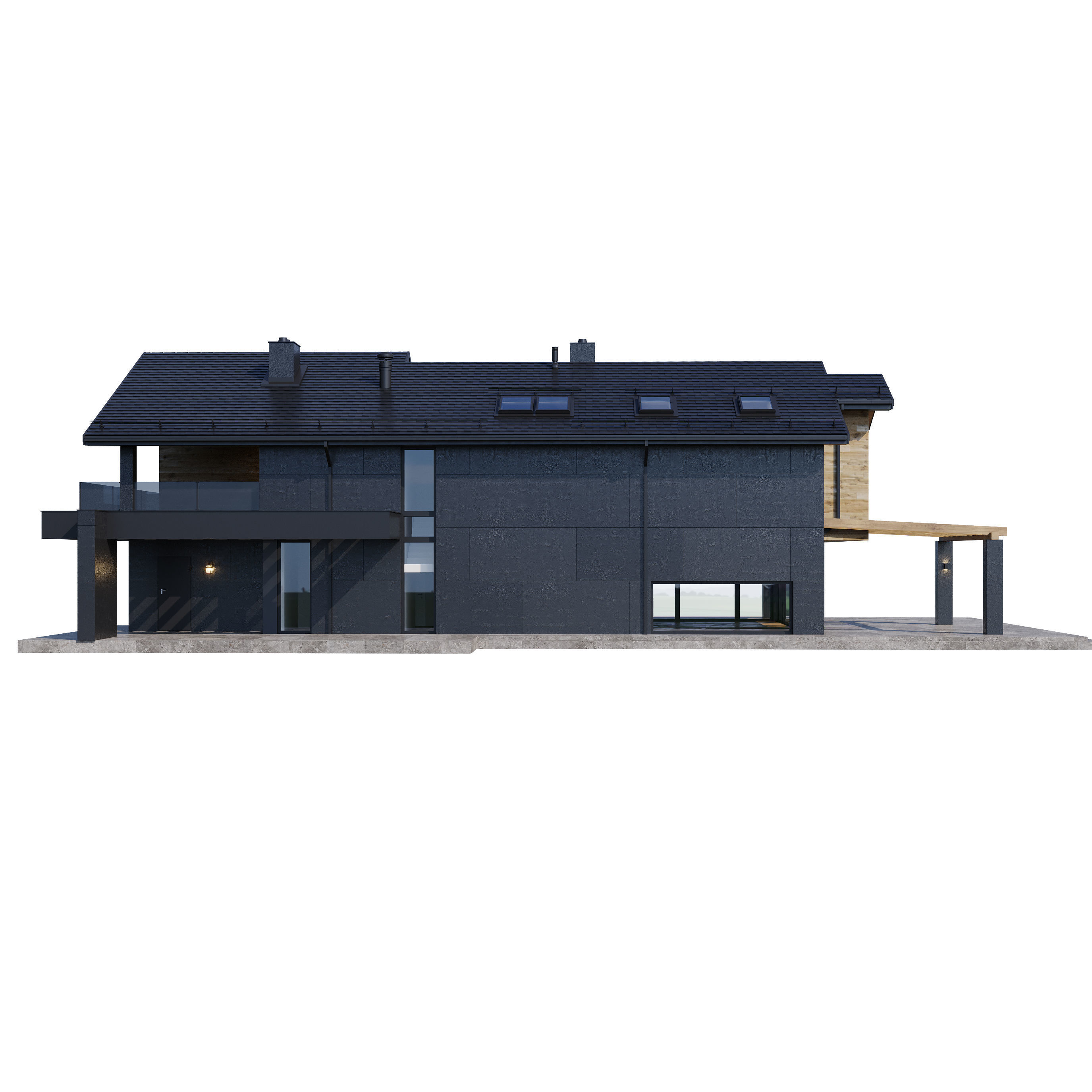 Modern house V87 3D model_8