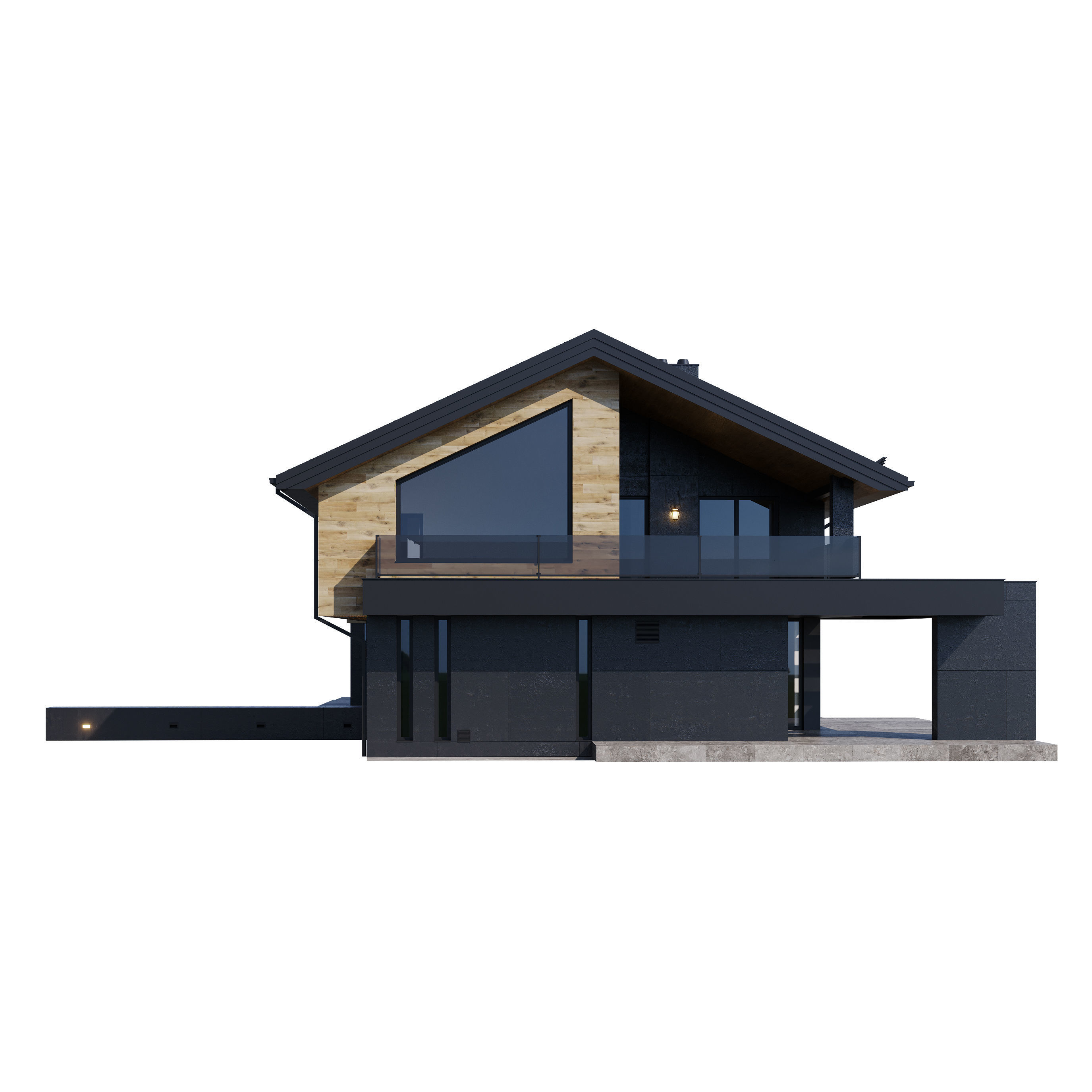 Modern house V87 3D model_7