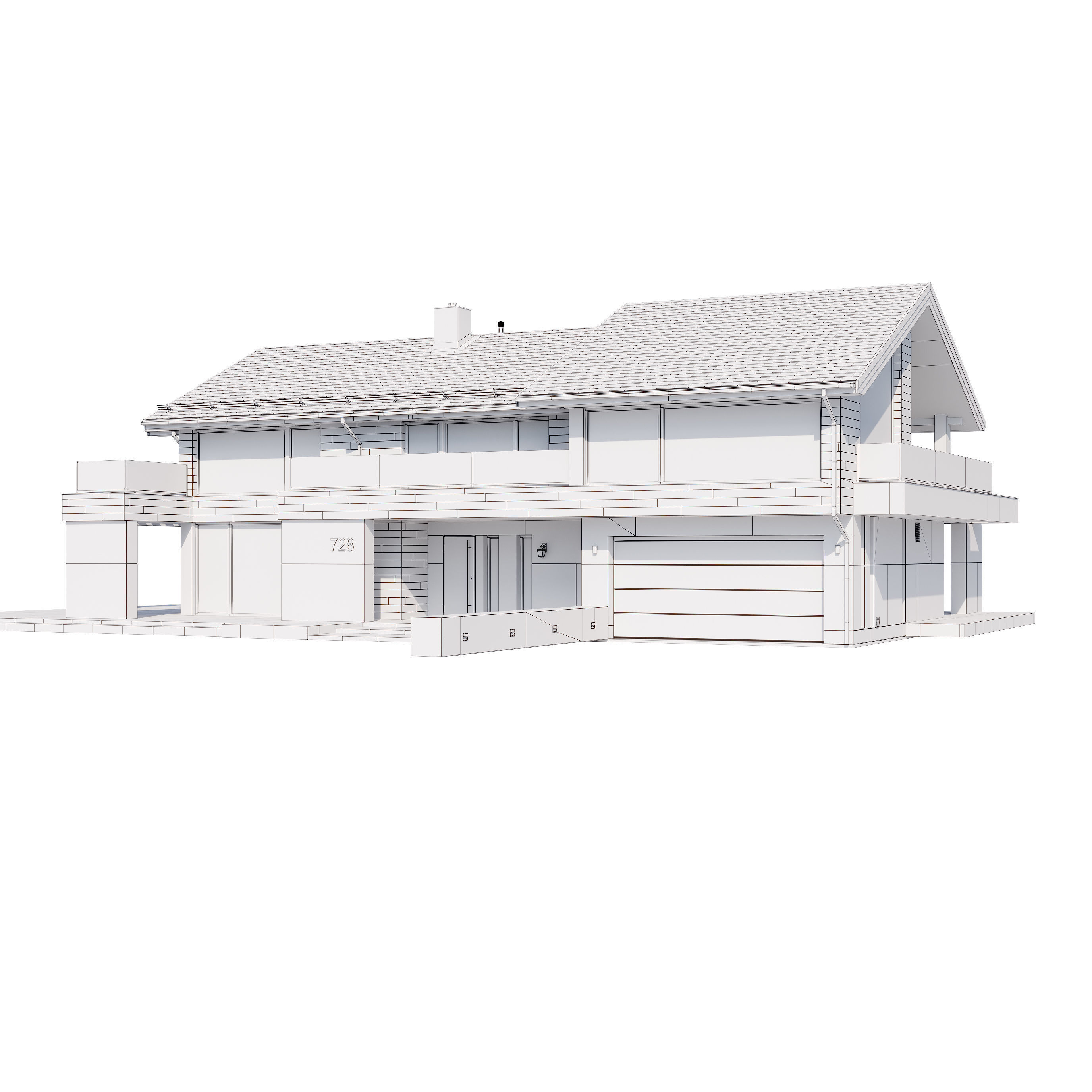 Modern house V87 3D model_18