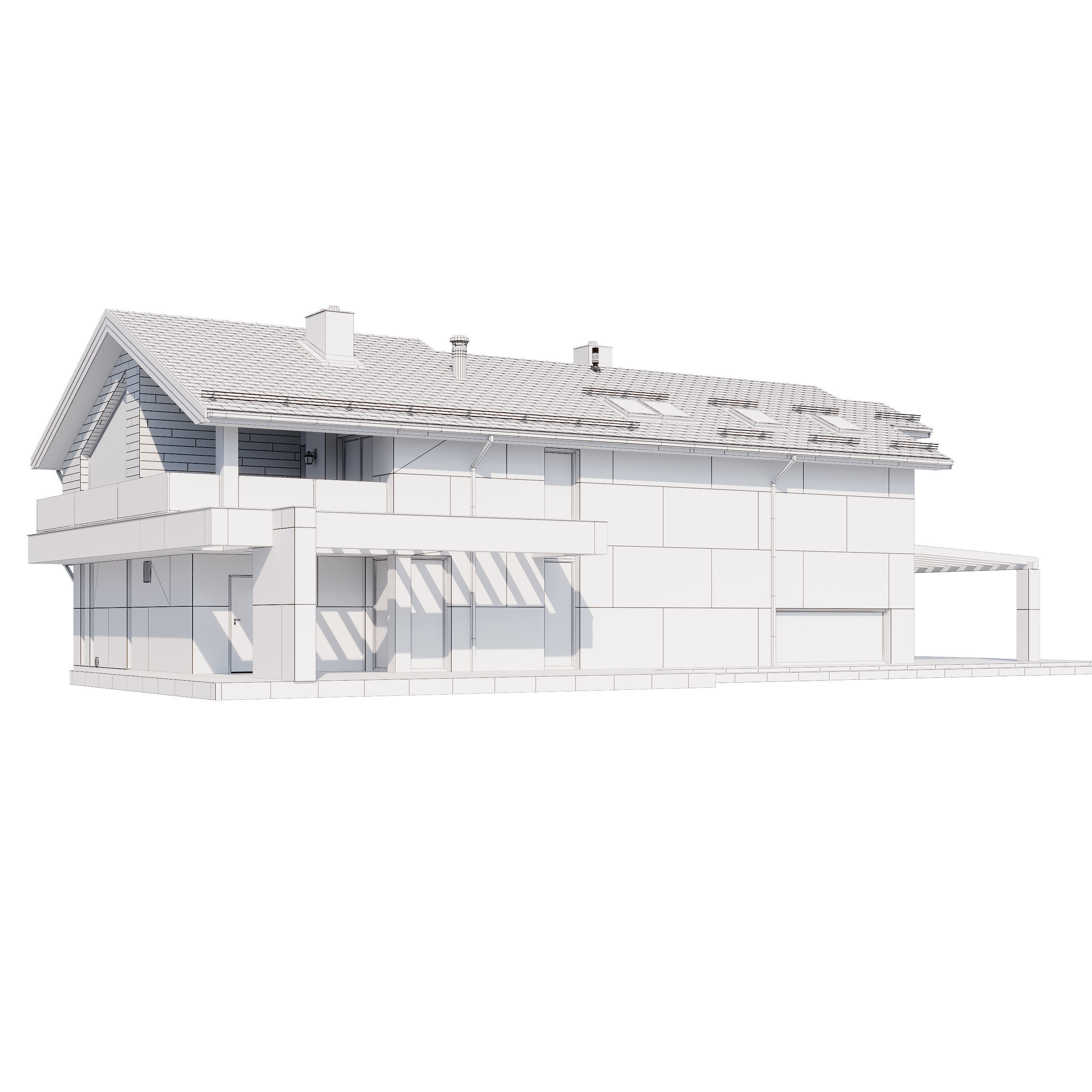 Modern house V87 3D model_16