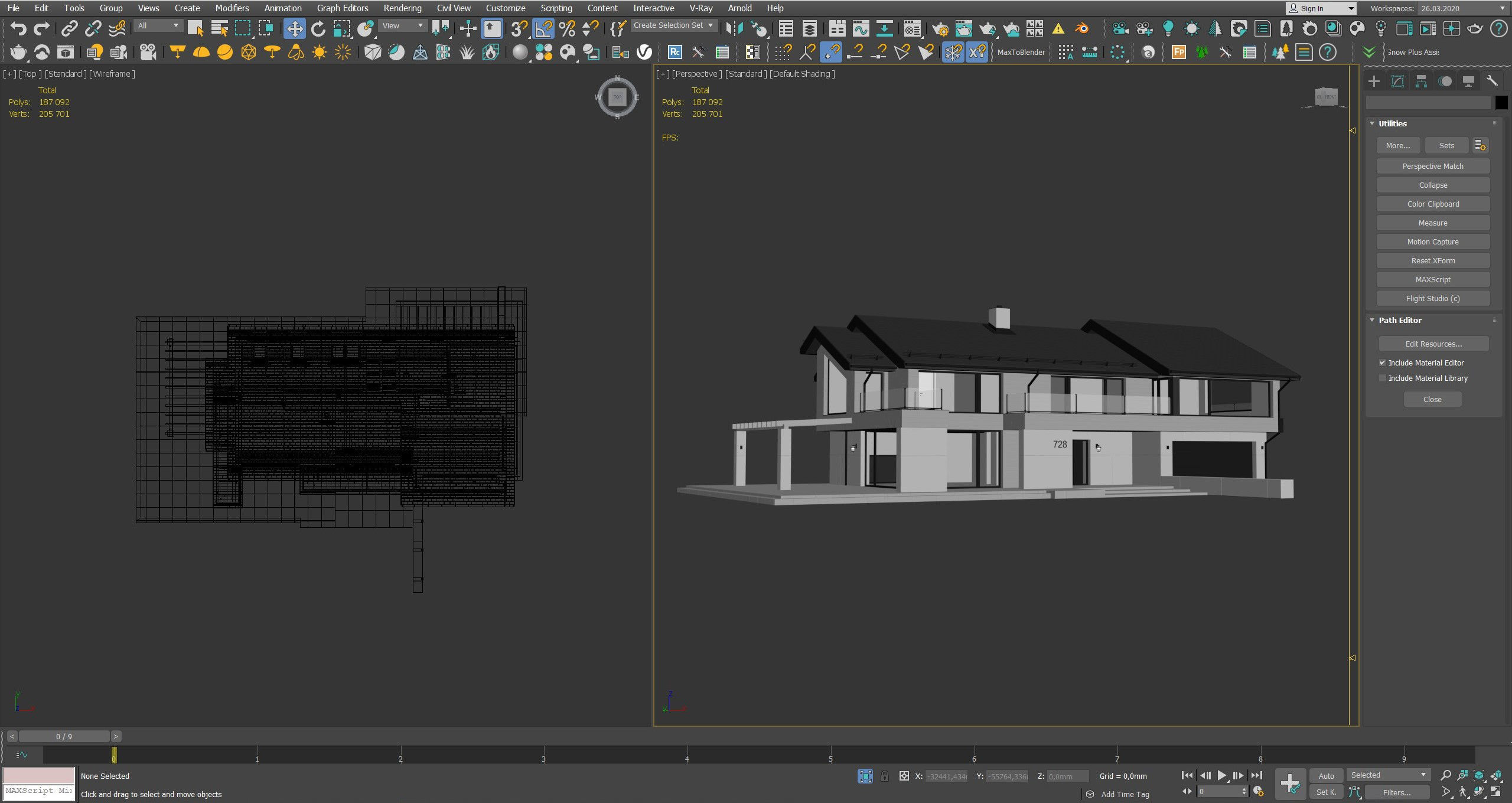 Modern house V87 3D model_12