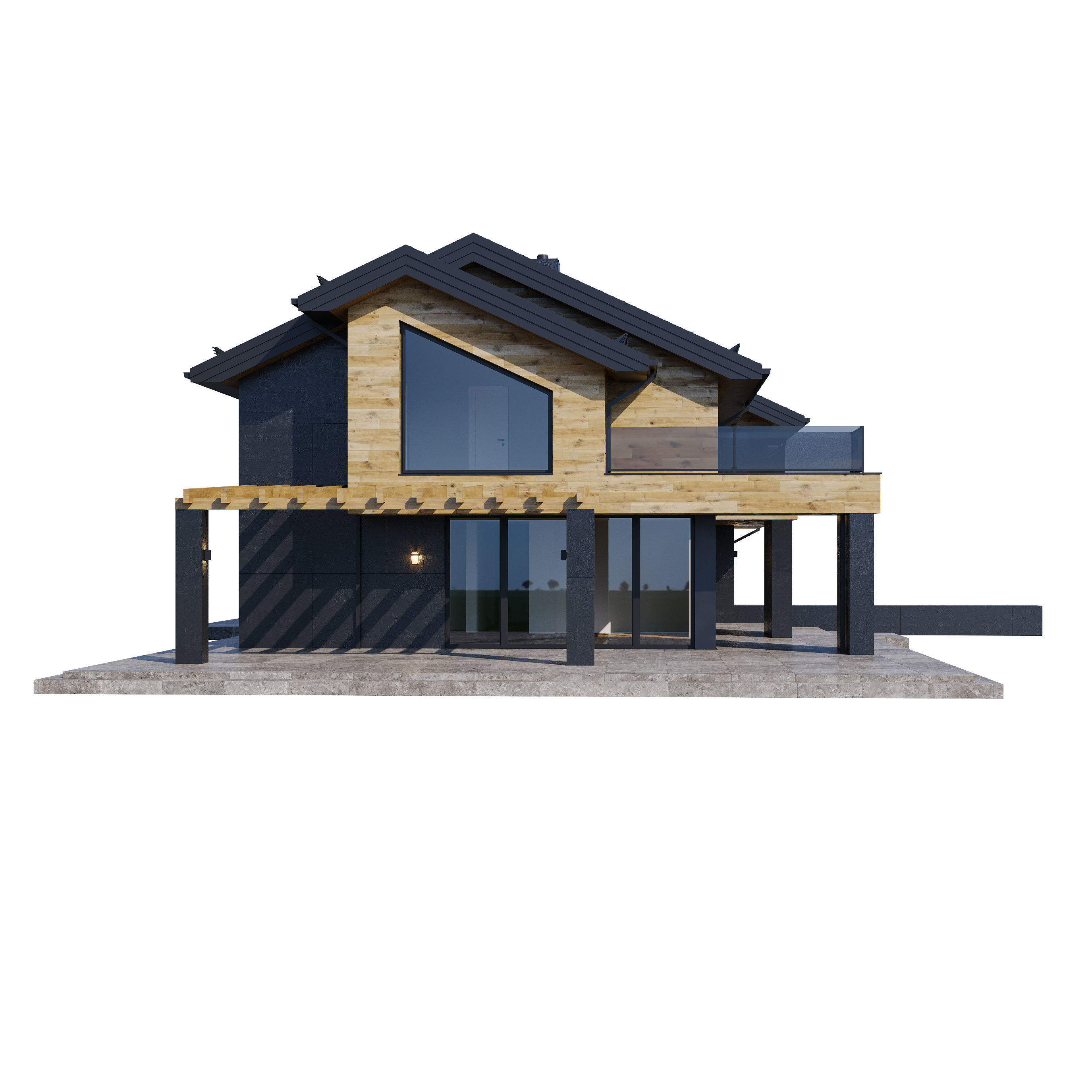 Modern house V87 3D model_9