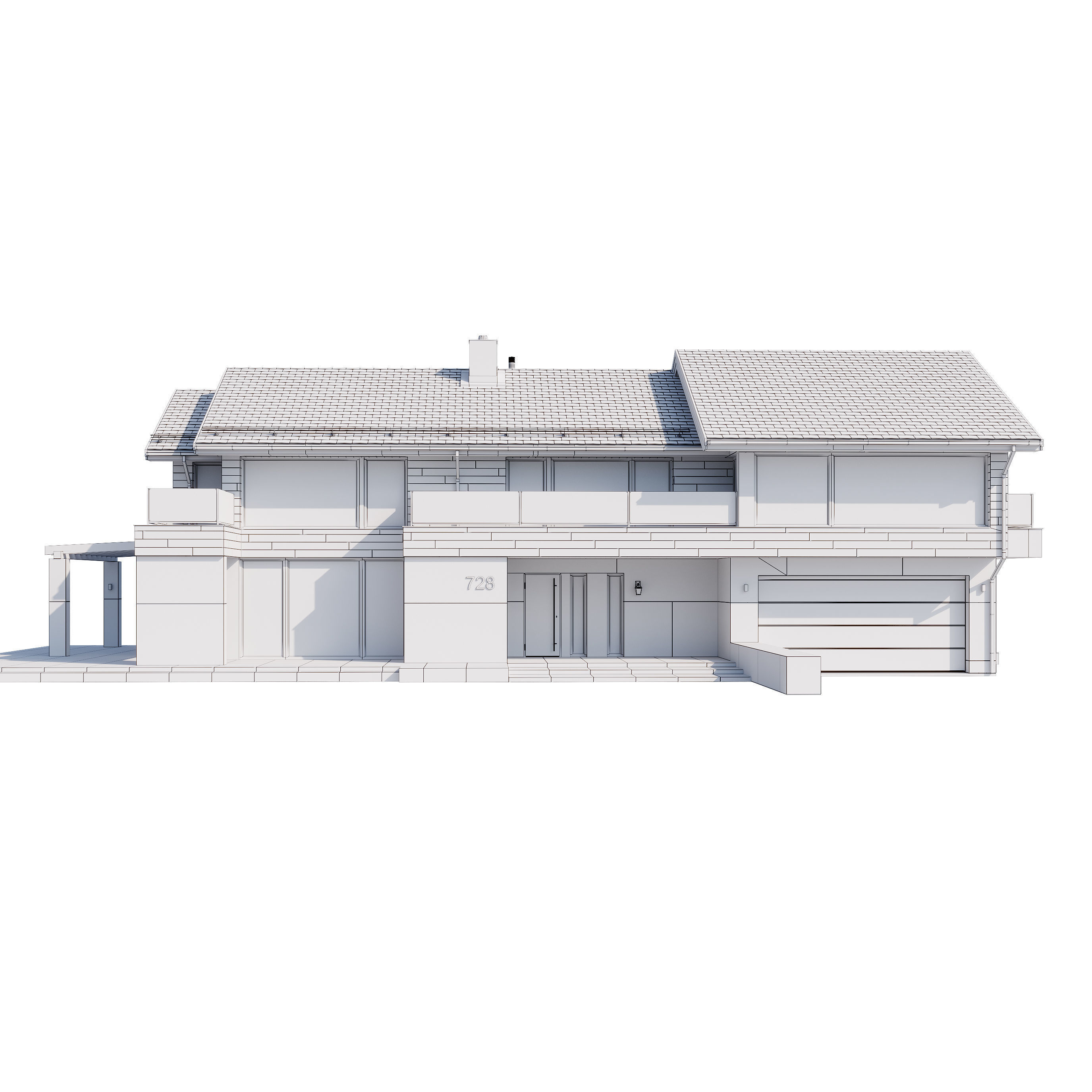 Modern house V87 3D model_19